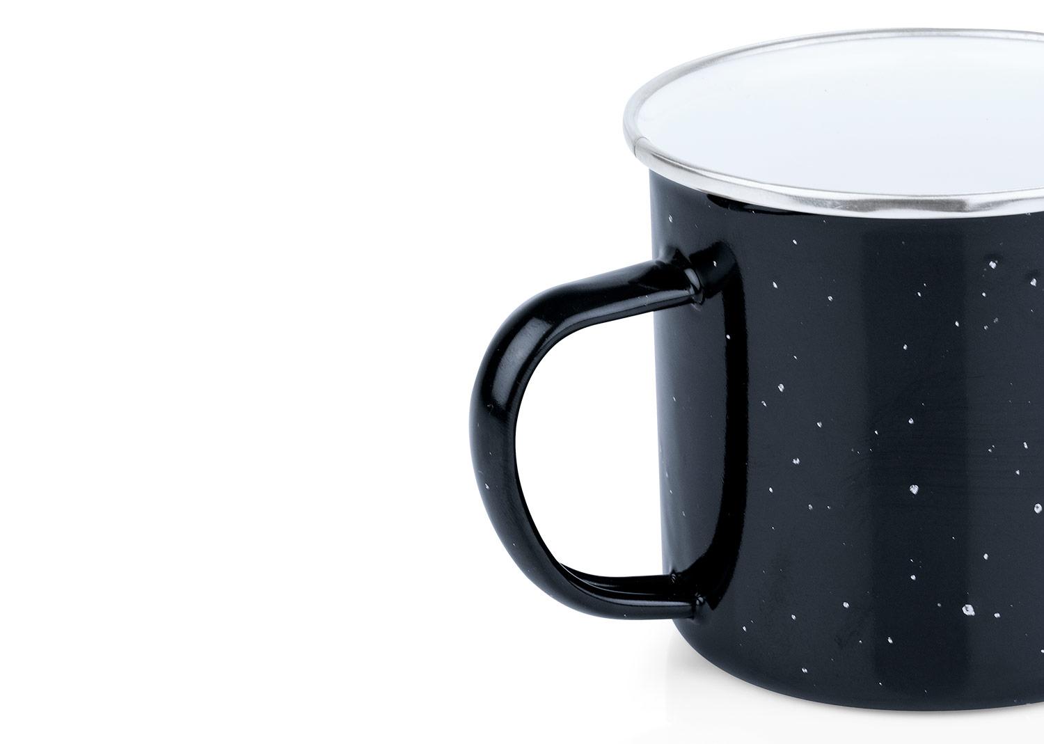 Taza esmaltada galaxy 400 ml / 13 oz Negro miniatura 3