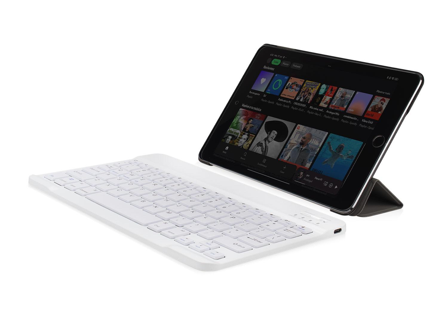 Teclado bluetooth mono Blanco miniatura 5