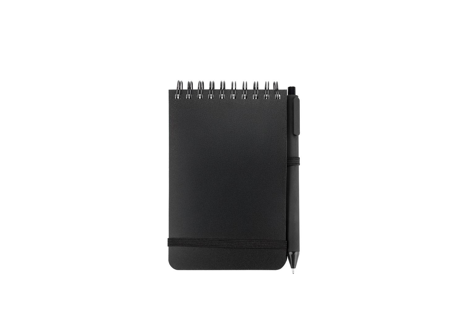 Libreta clasp con bolígrafo Negro front