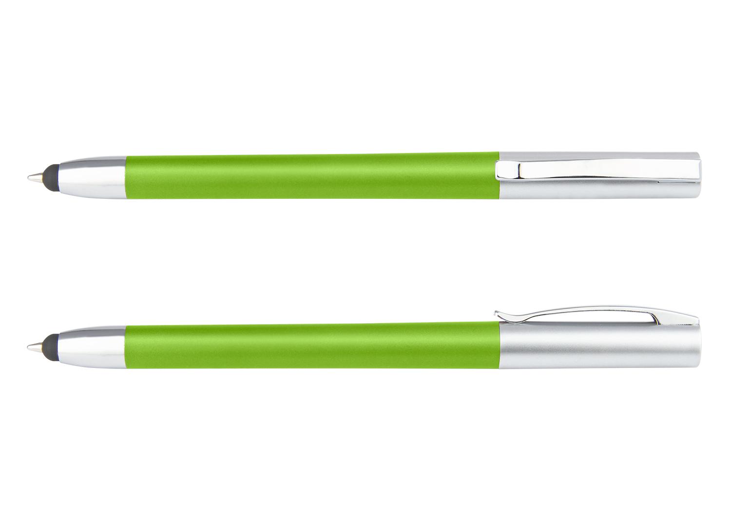 Bolígrafo memphis sólido stylus Verde Limón front