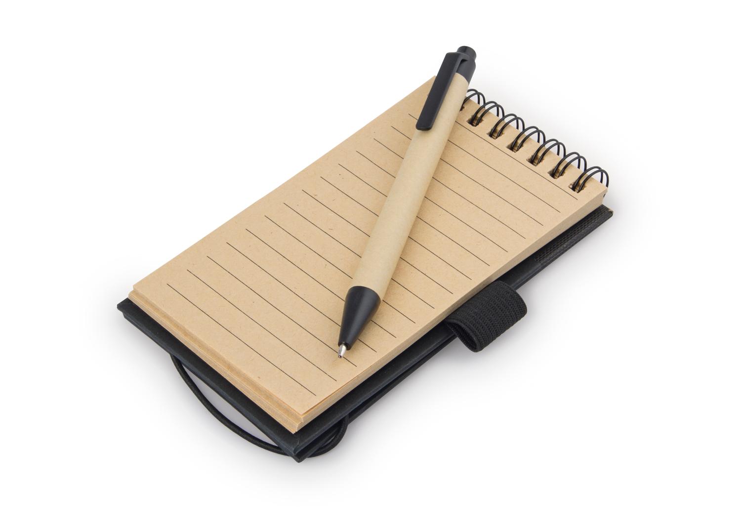 Libreta clip con bolígrafo Negro miniatura 2