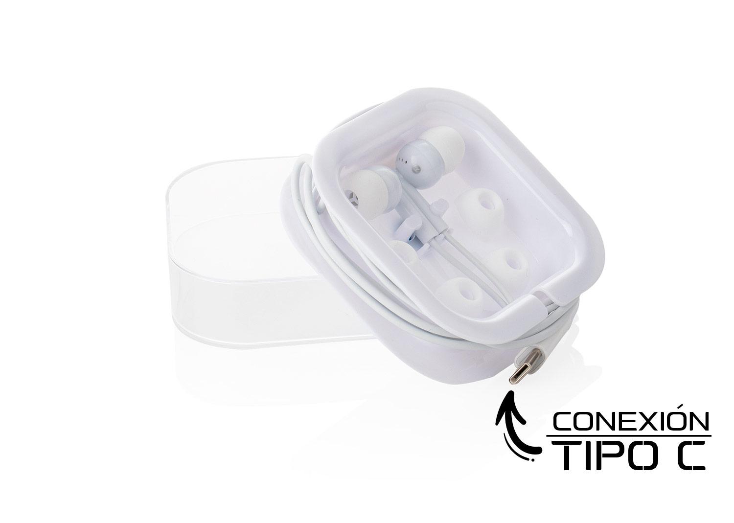 Audífonos bigot tipe-c Blanco miniatura 3