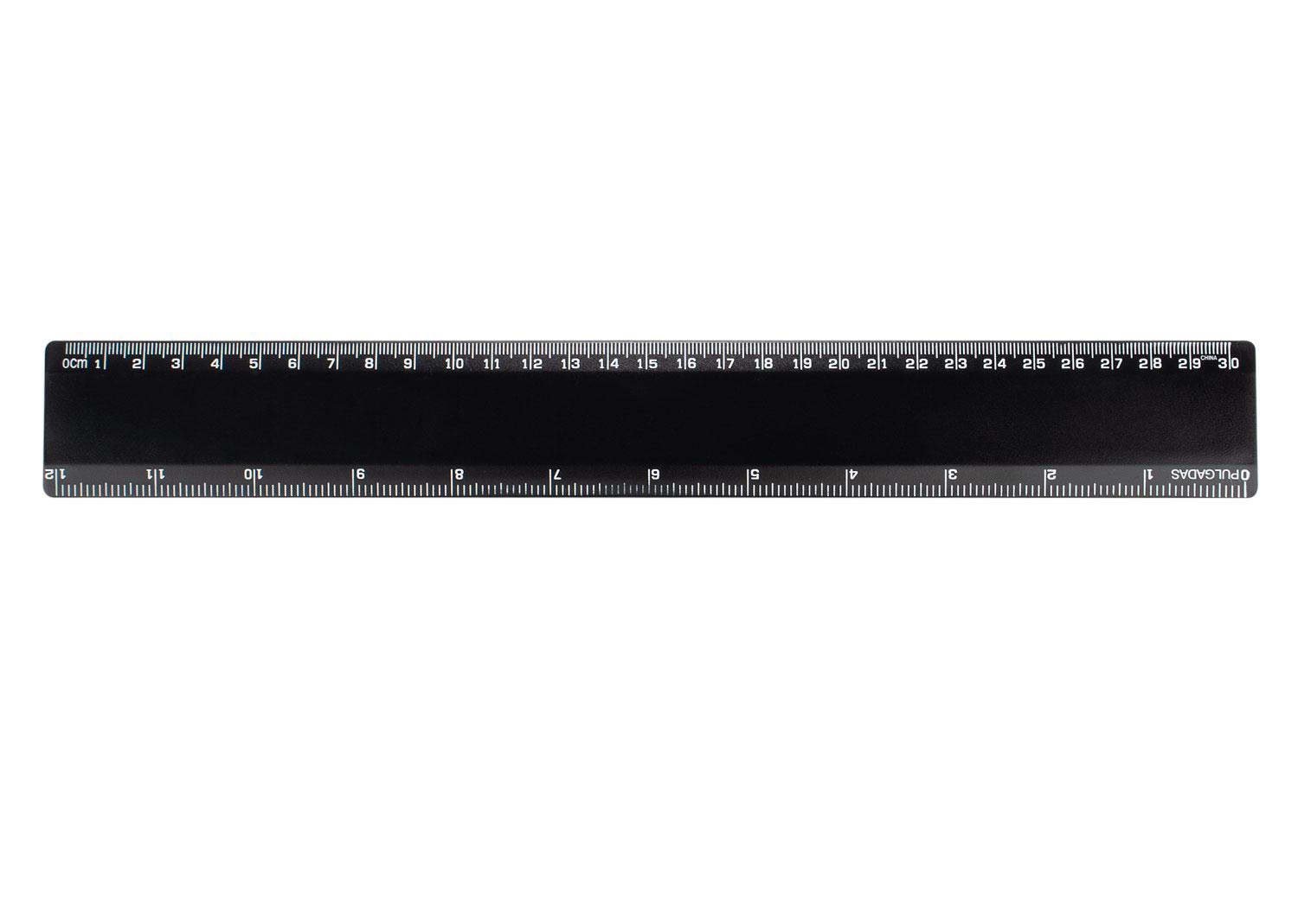 Regla plastica maxwell Negro front