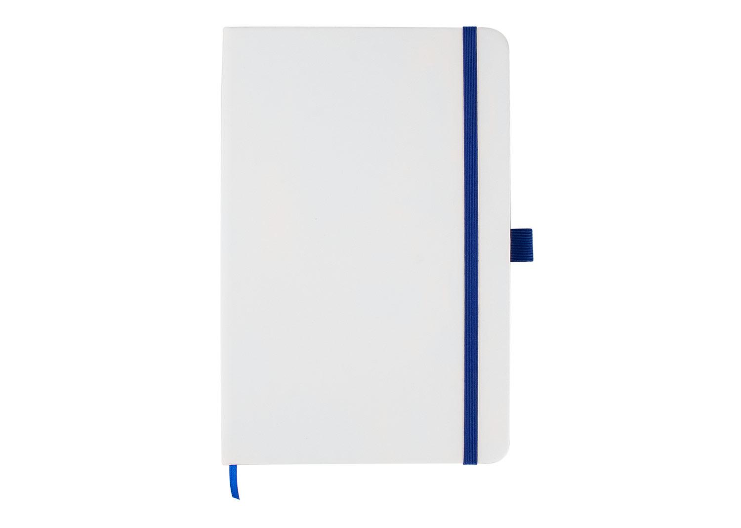 Libreta ejecutiva blanca Azul front