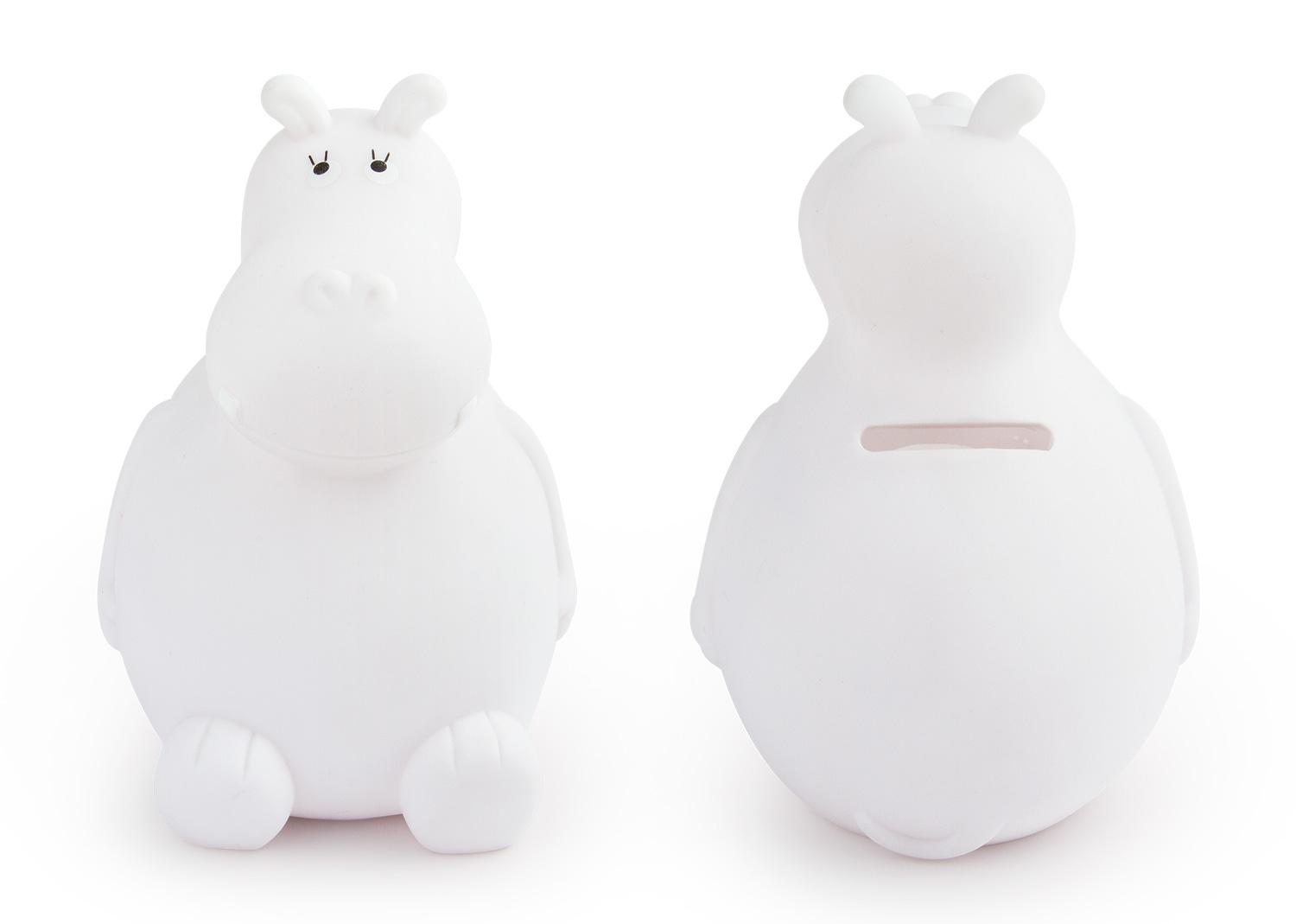 Alcancía hippo Blanco front