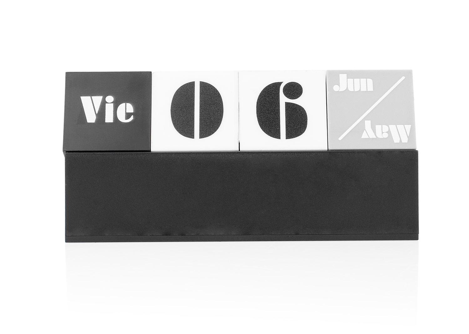 Calendario perpetuo crono Negro / Gris miniatura 3