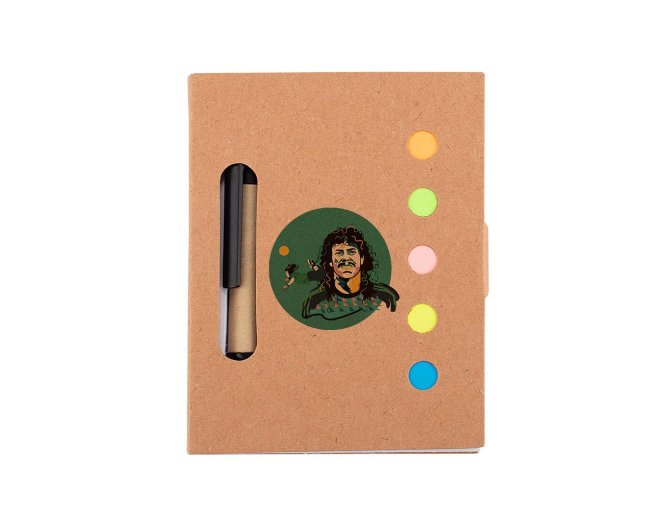 Mini libreta vivaldi con bolígrafo Natural / Negro miniatura 3