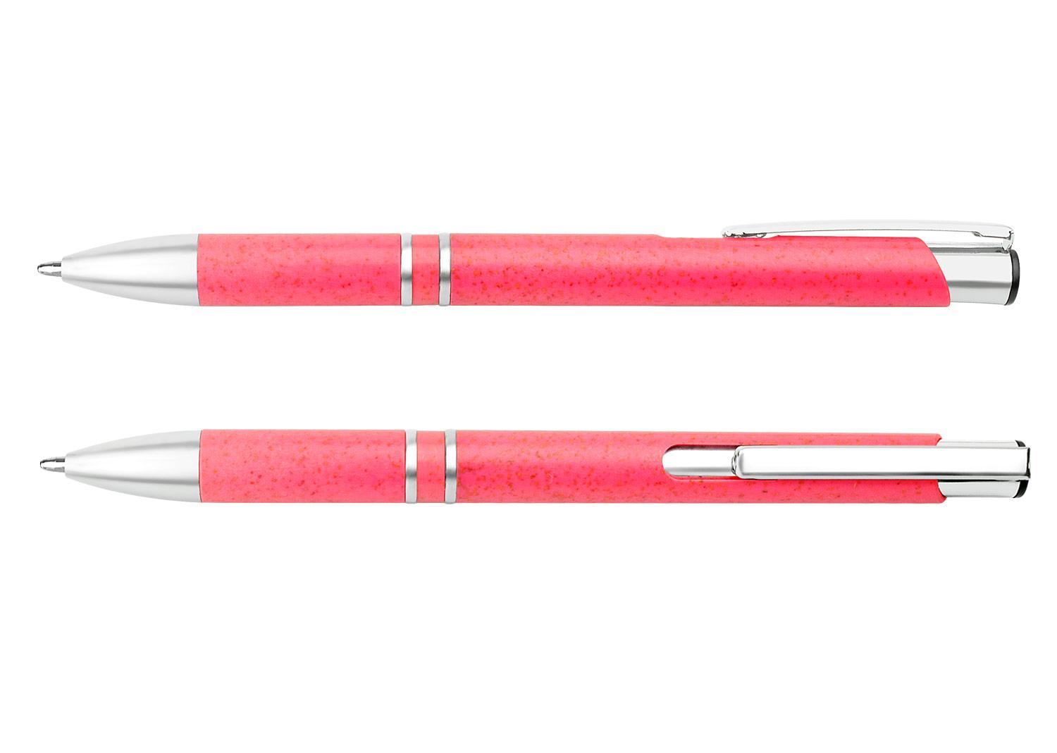 Bolígrafo montreal paja trigo Rosado front