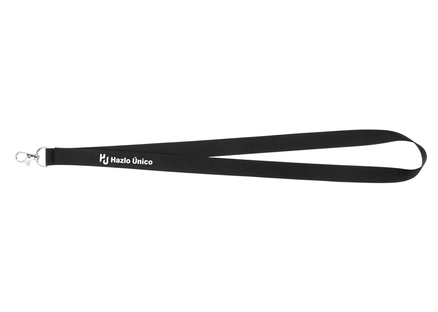 Cinta portacarnet link Negro front