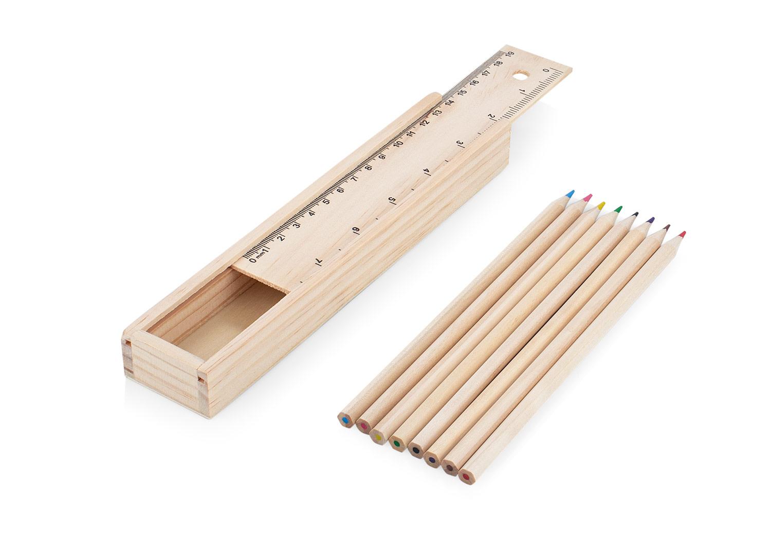 Set 8 colores wood Natural miniatura 2