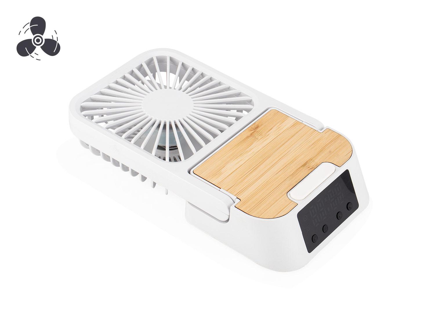 Ventilador-cargador wind Blanco / Natural miniatura 3
