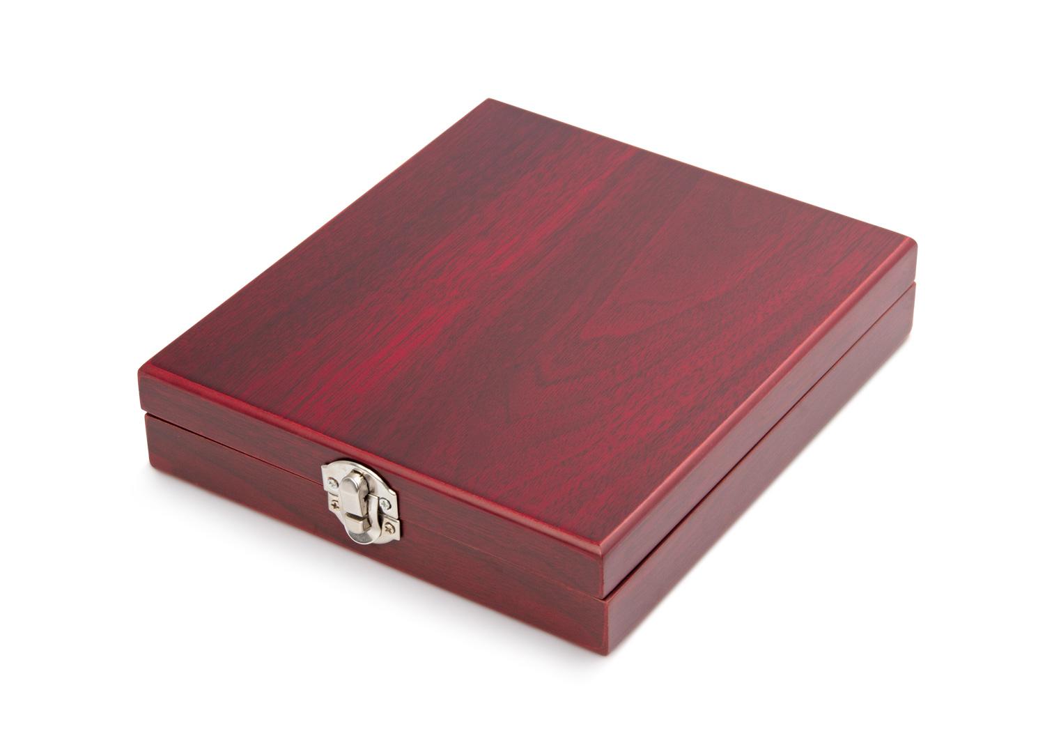 Caja de madera 5 accesorios Vinotinto miniatura 2