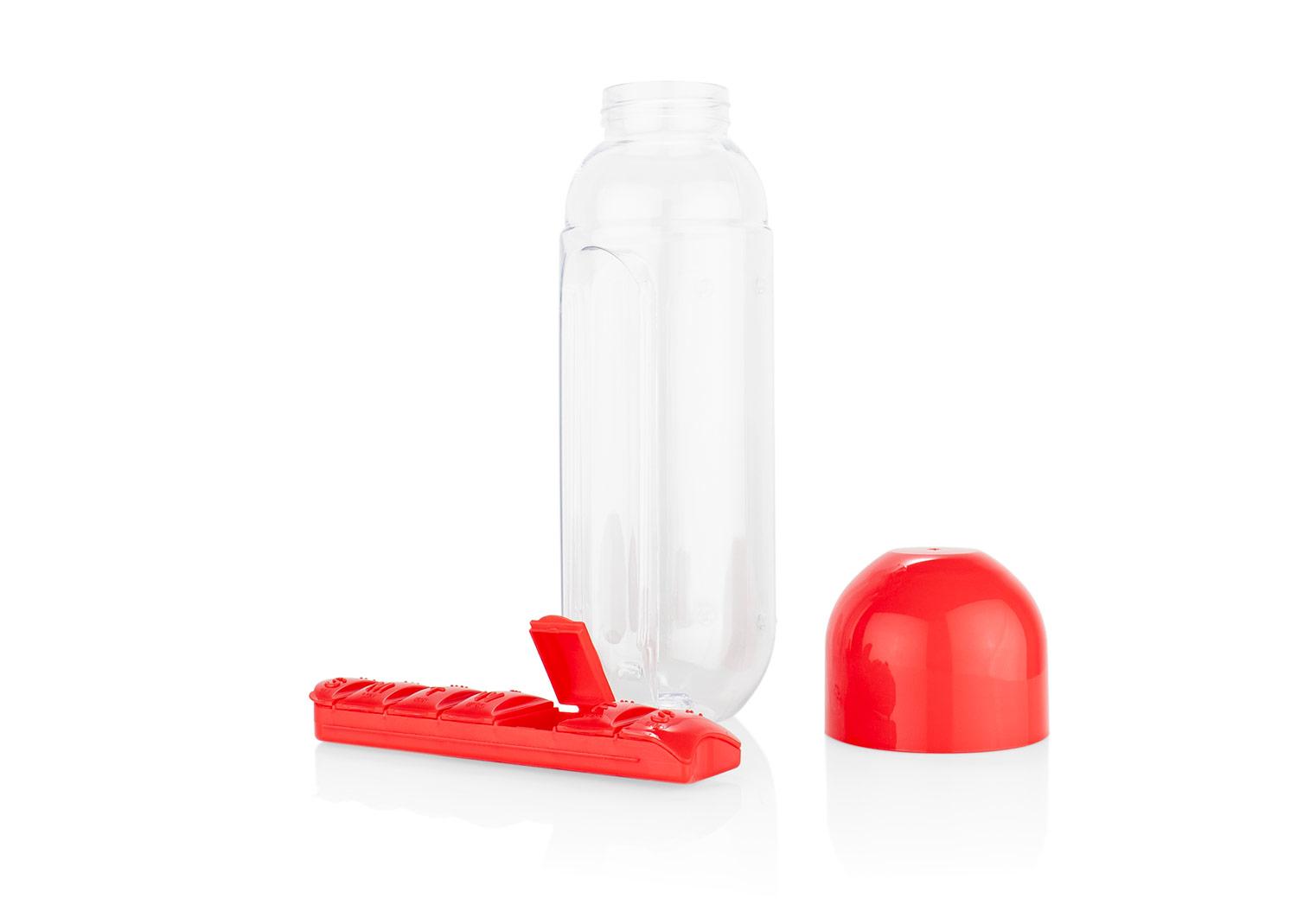 Botella con pastillero albus 750 ml / 25 oz Rojo miniatura 2