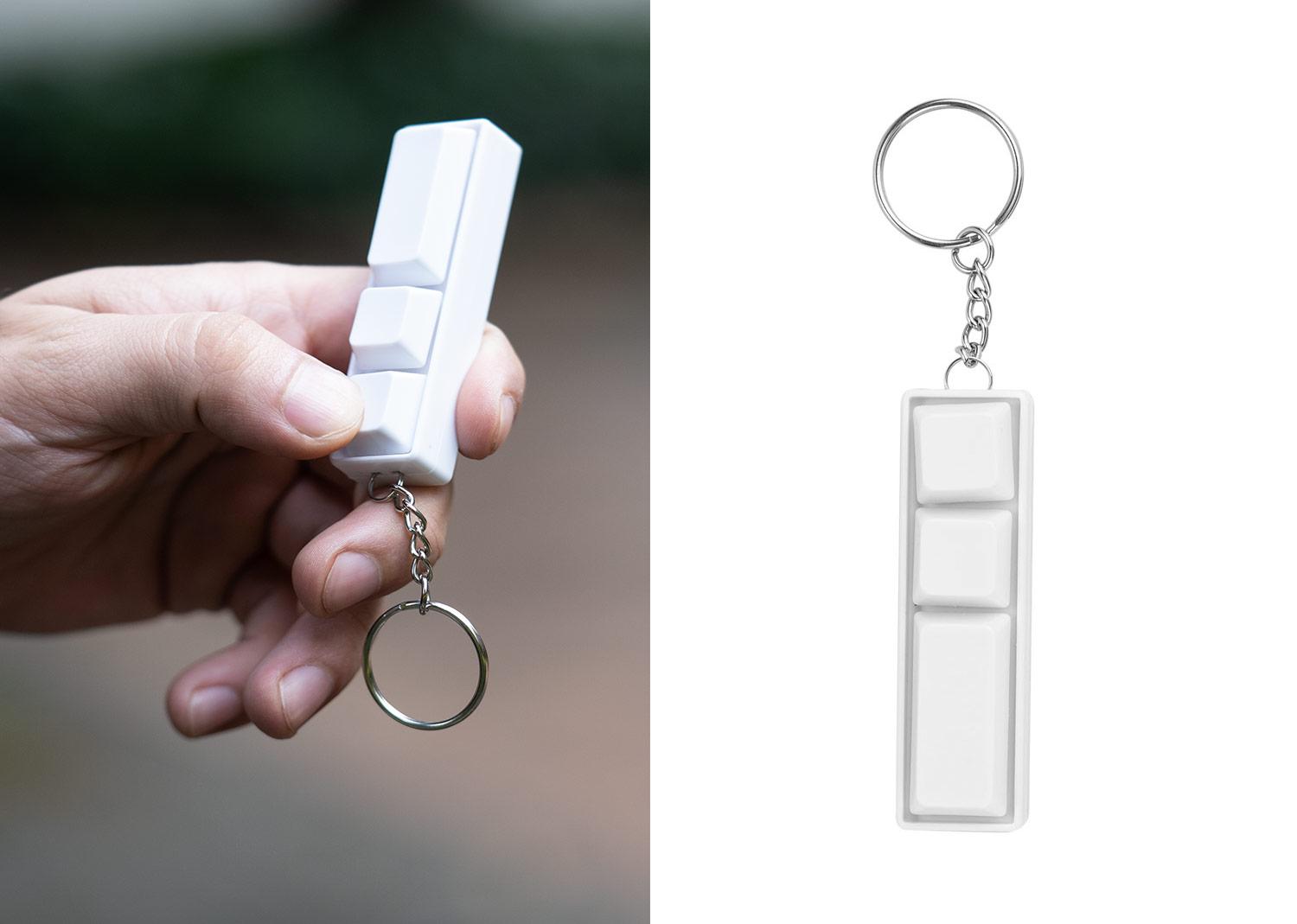 Antiestrés teclas Blanco miniatura 4
