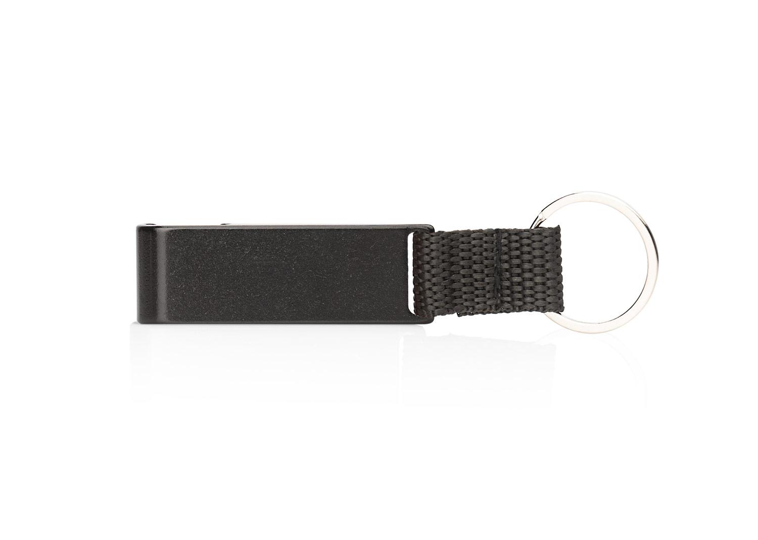 Llavero metálico holder Negro front