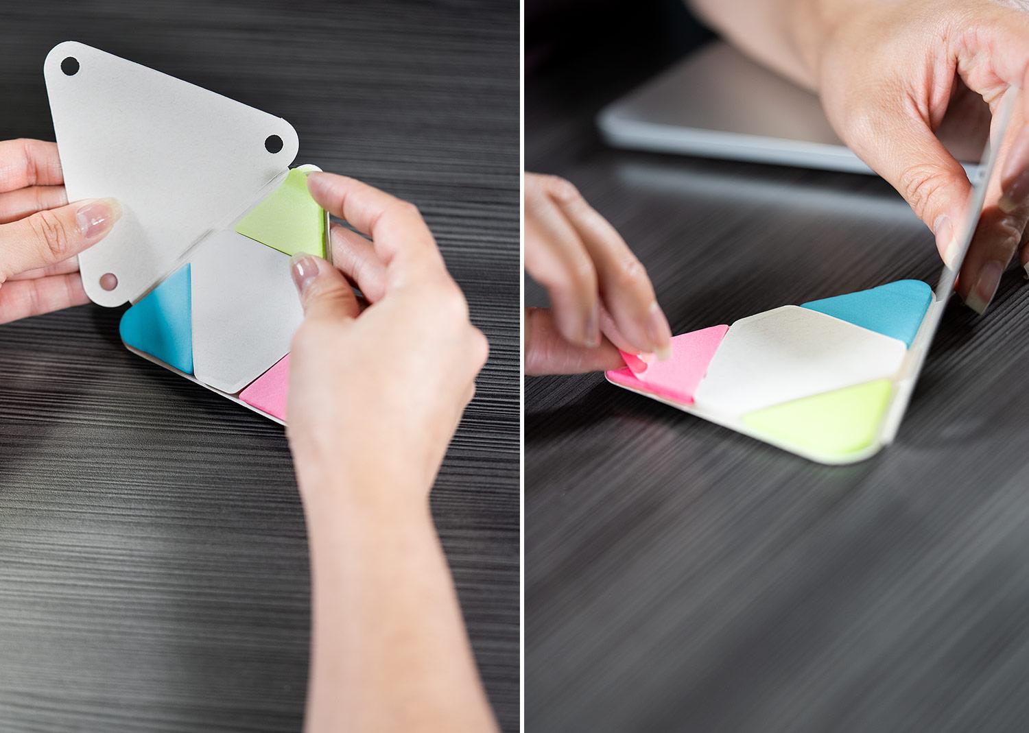 Set memos triangle Blanco miniatura 4