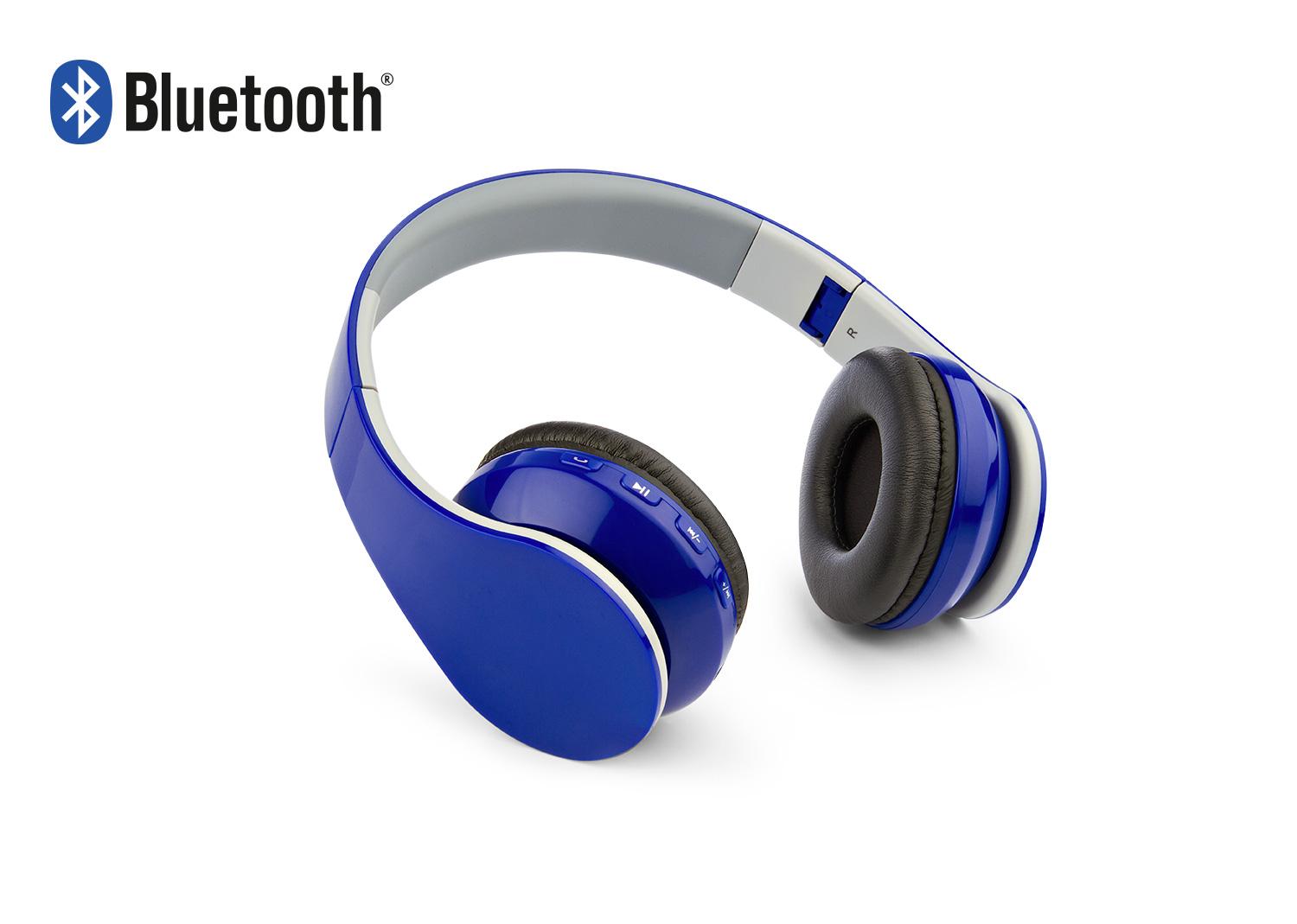 Audífonos bluetooth case Azul Rey front