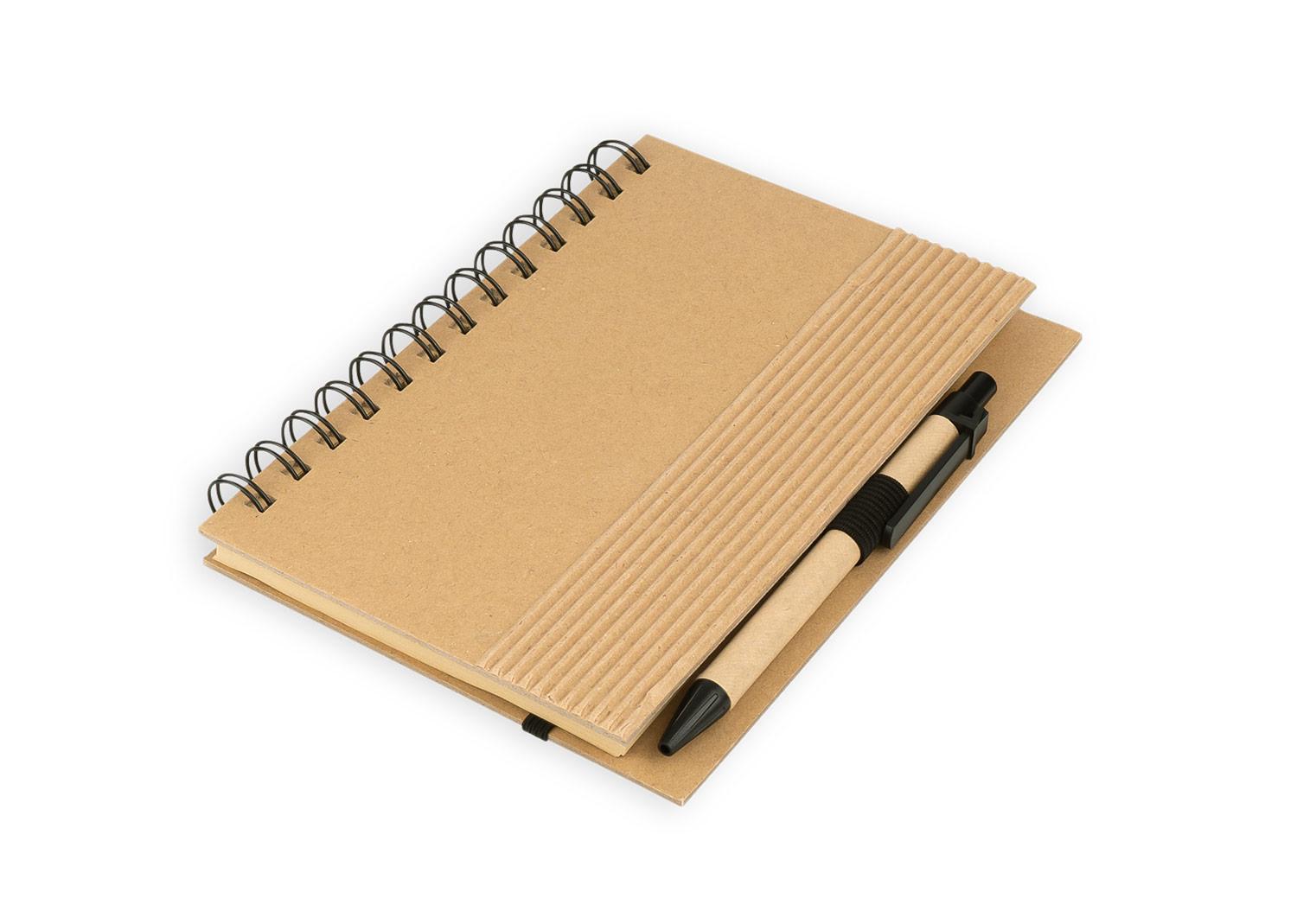 Libreta pro con bolígrafo Natural front