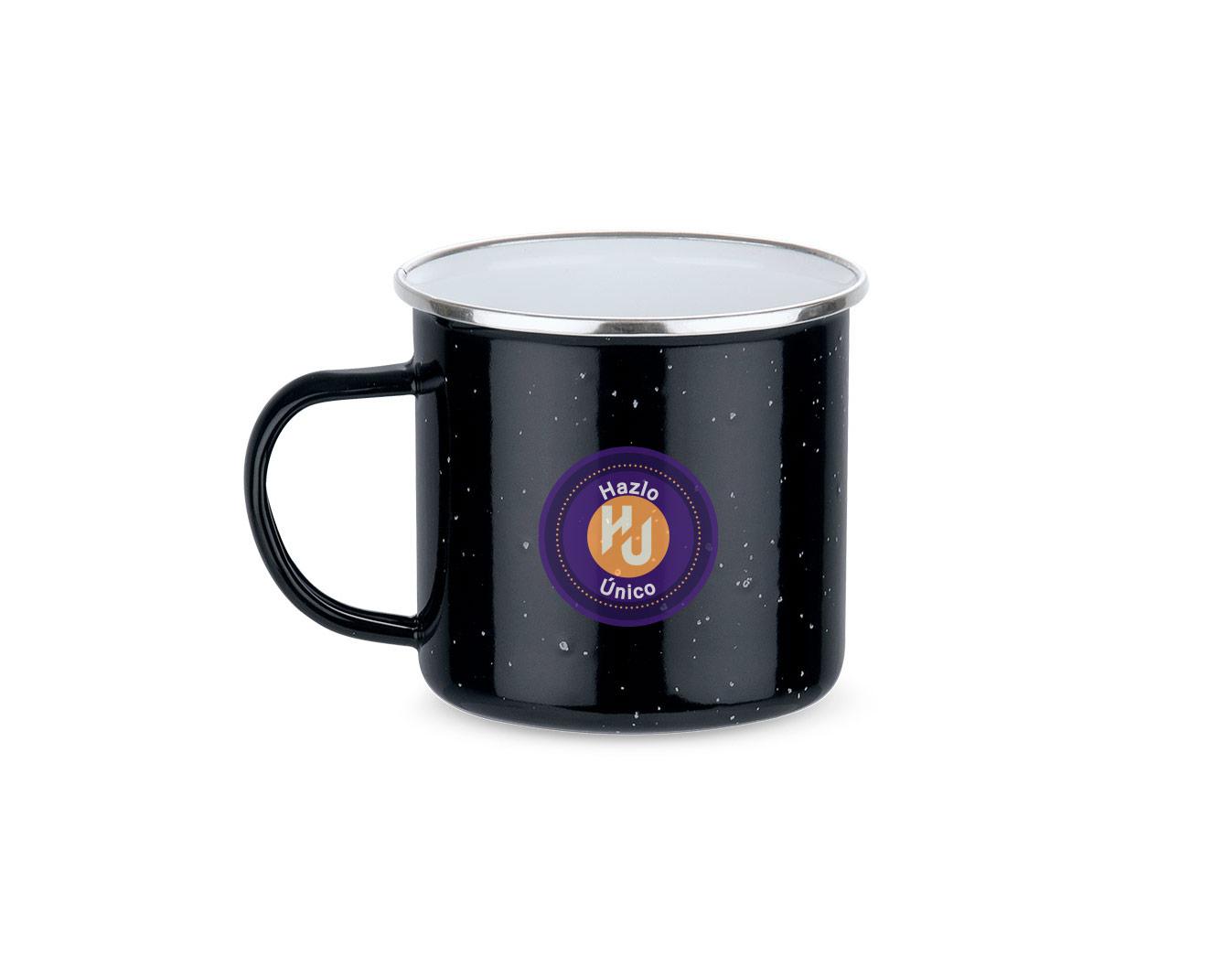 Taza esmaltada galaxy 400 ml / 13 oz Negro miniatura 4