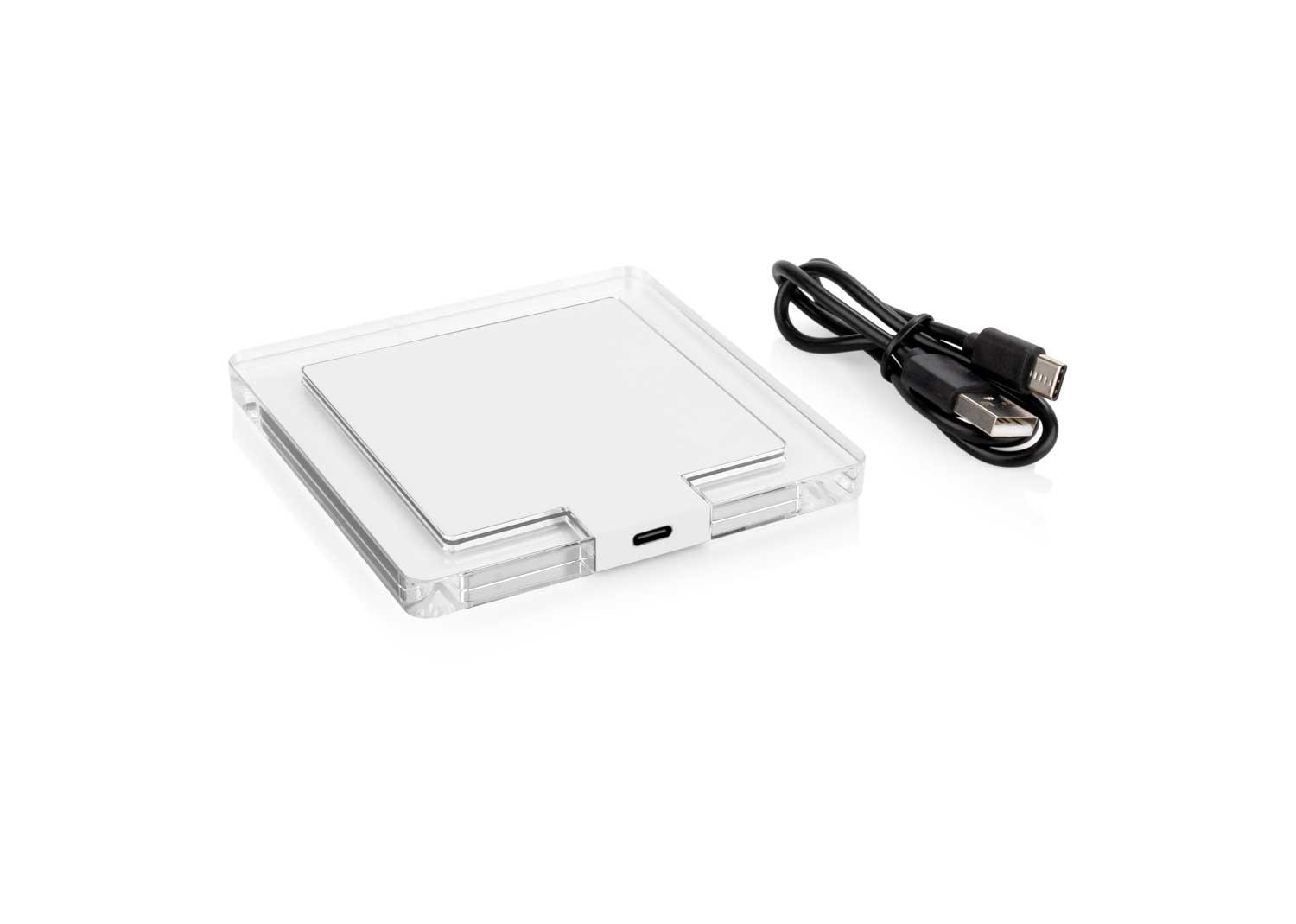 Cargador inalámbrico cookie Plateado miniatura 3