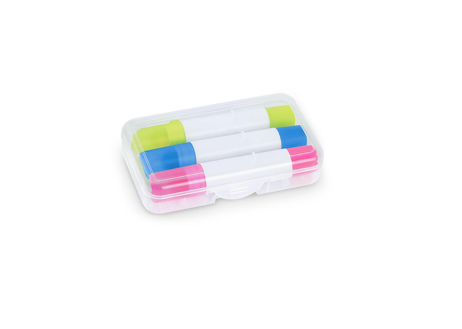 Resaltador wax Rosado, Amarillo, Azul front