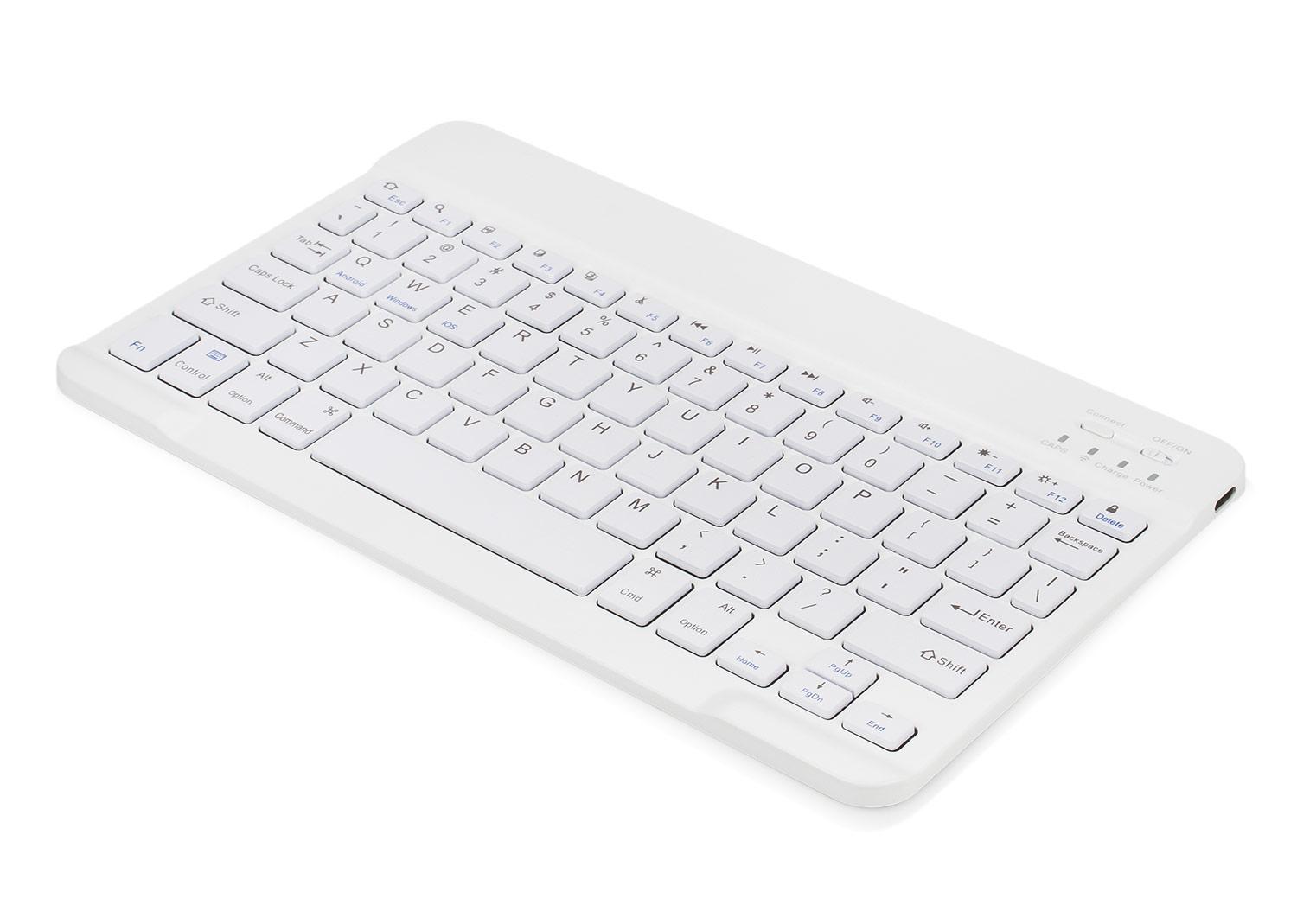 Teclado bluetooth mono Blanco front