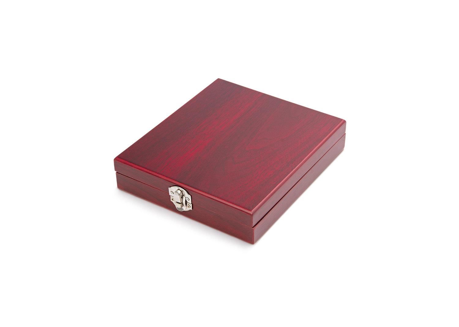 Caja de madera 4 accesorios Vinotinto miniatura 2