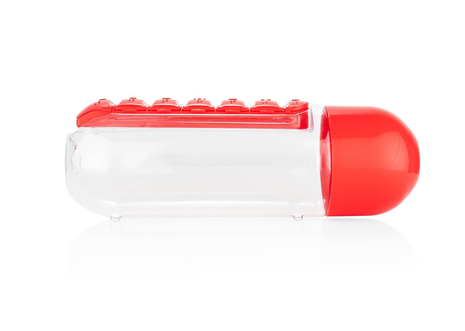 Botella con pastillero albus 750 ml / 25 oz Rojo miniatura 3