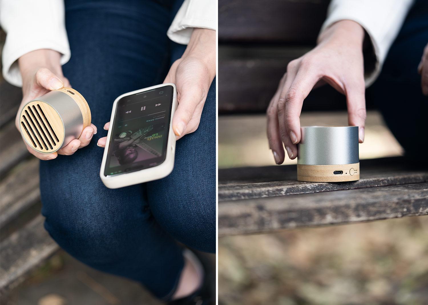 Altavoz new Bambú miniatura 5