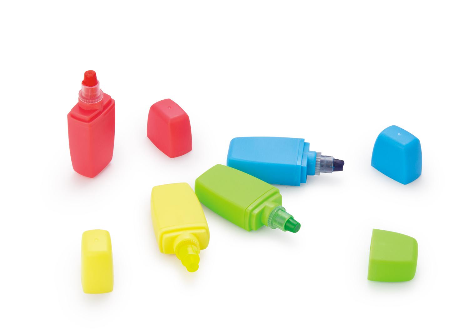 Set resaltadores gel x 4 cube Blanco / Colores miniatura 4