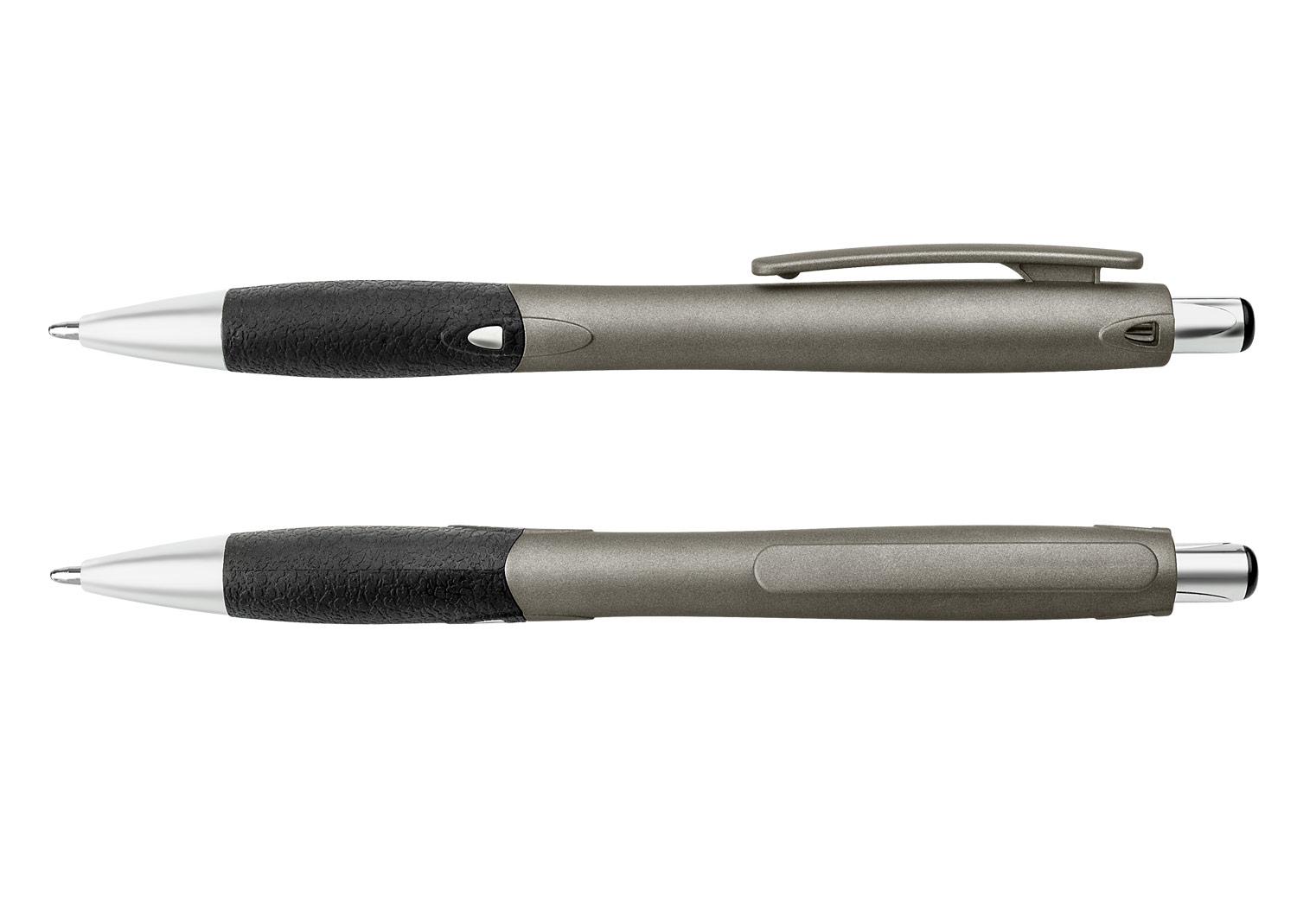 Bolígrafo hungria metalizado Gris Oscuro front