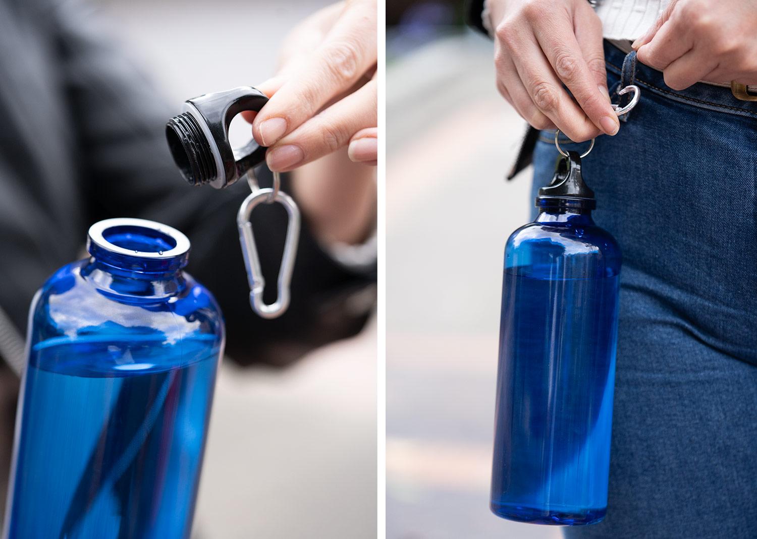 Botella miles plástica 700 ml / 24 oz Azul front