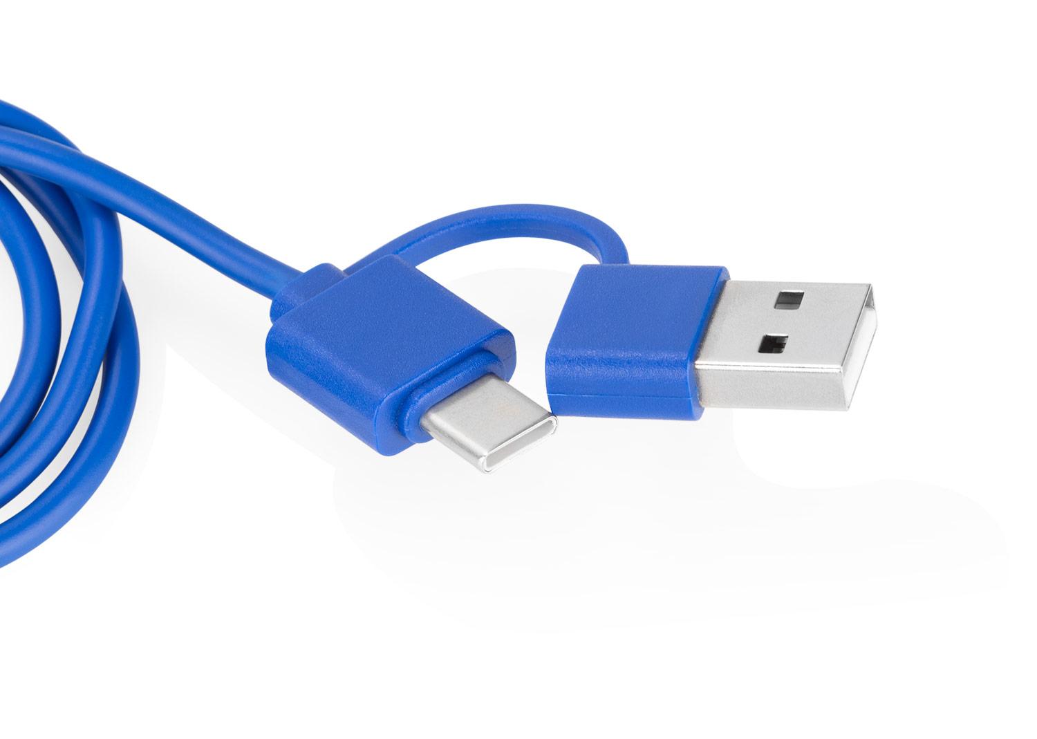 Cable multicargador double Azul miniatura 2