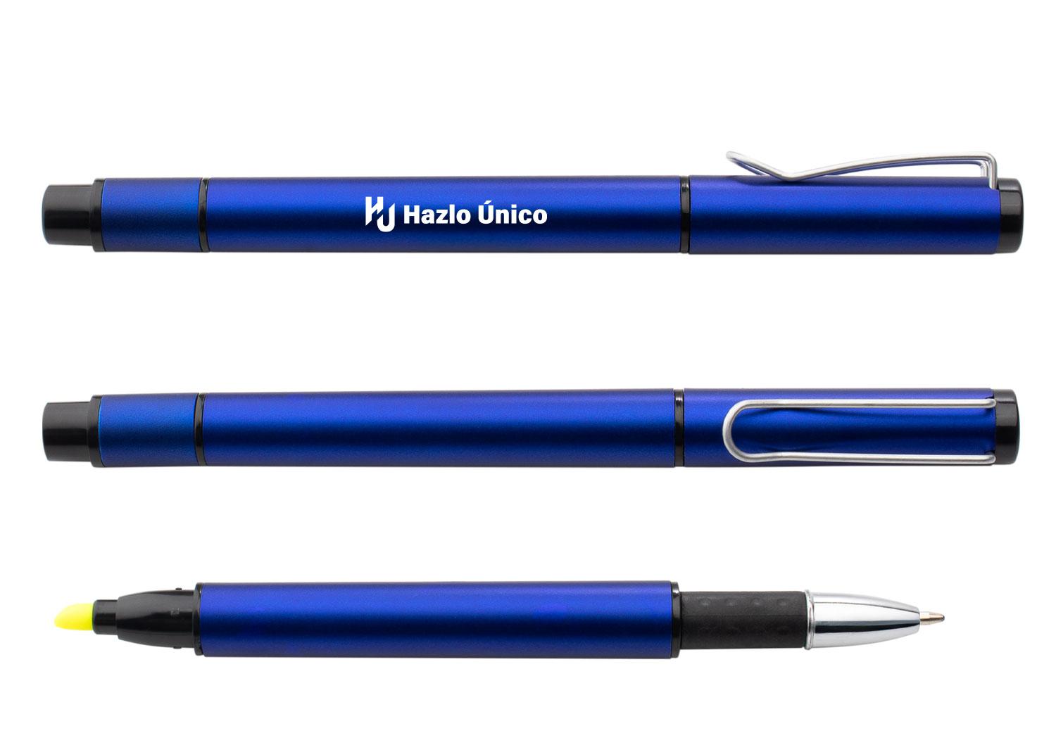 Boligrafo bangkok metalizado Azul Rey miniatura 2