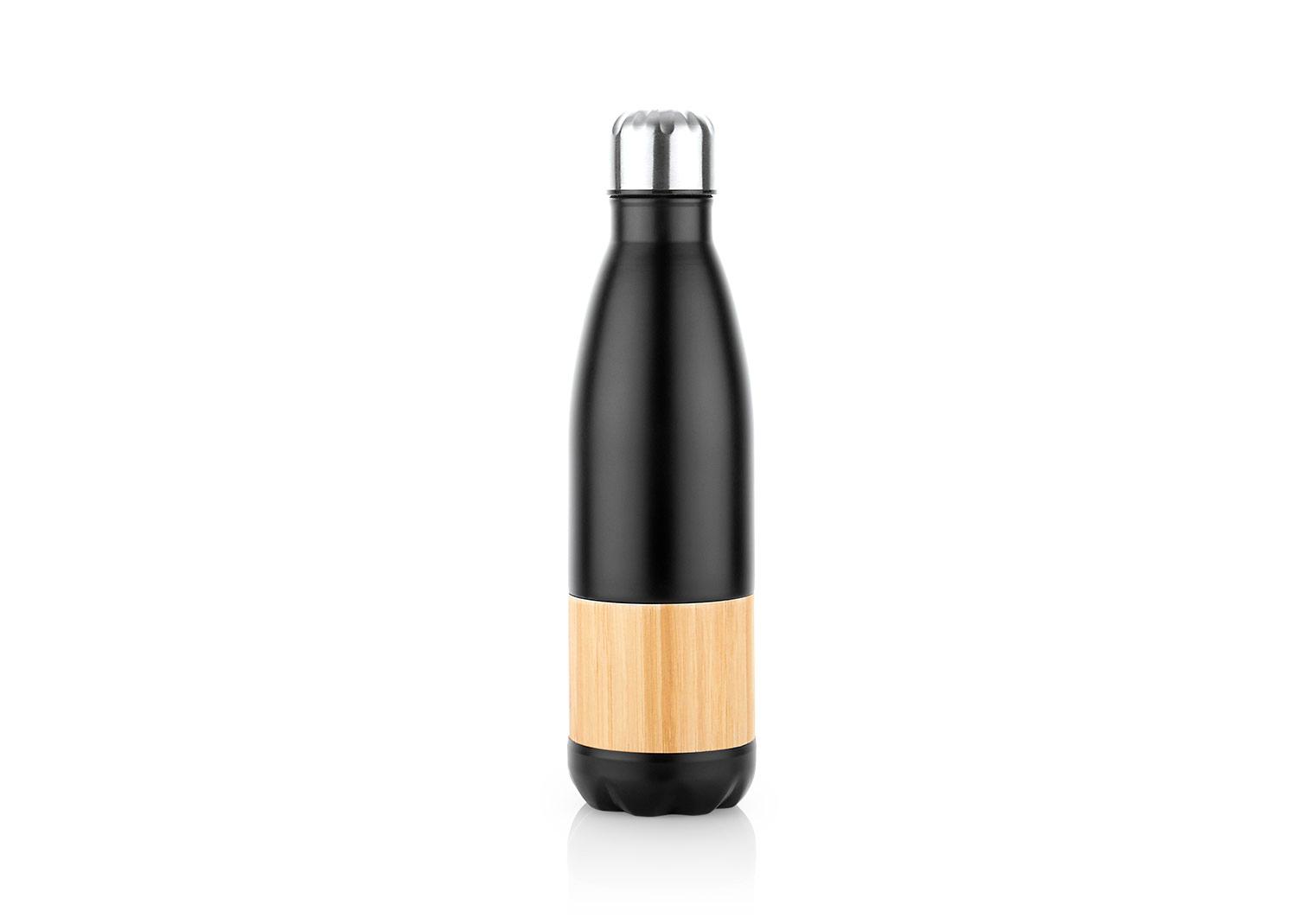 Botella bambú lennox 500 ml / 17 oz Negro front