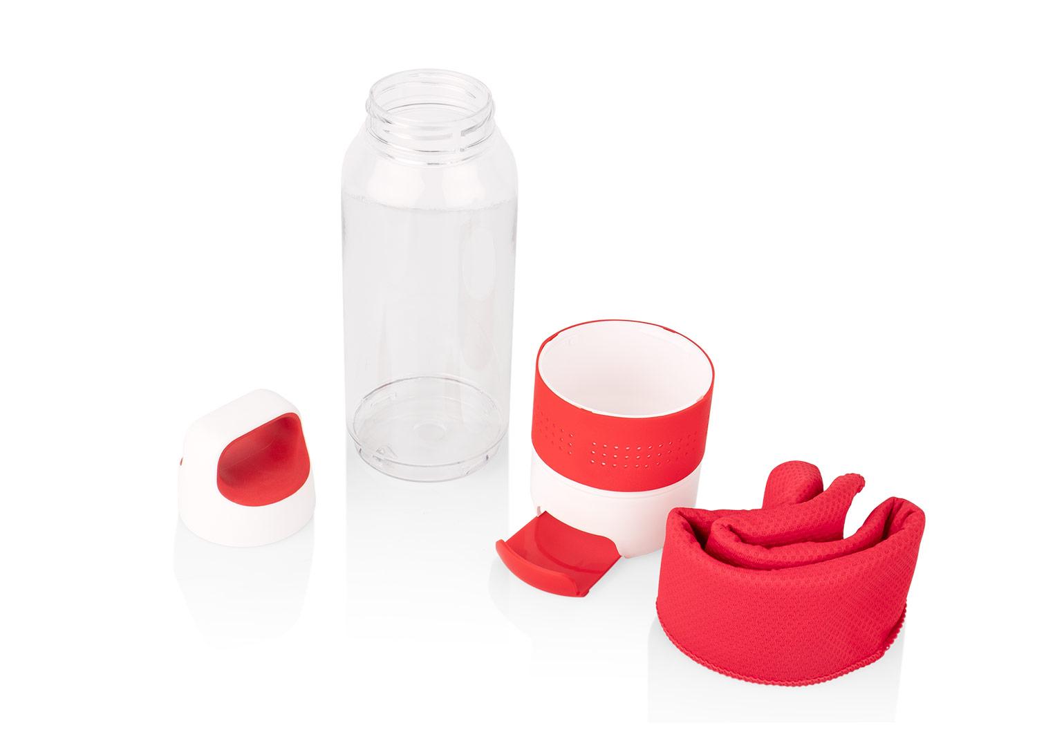 Botella deportiva+toalla ice 500 ml / 17 oz Rojo miniatura 4