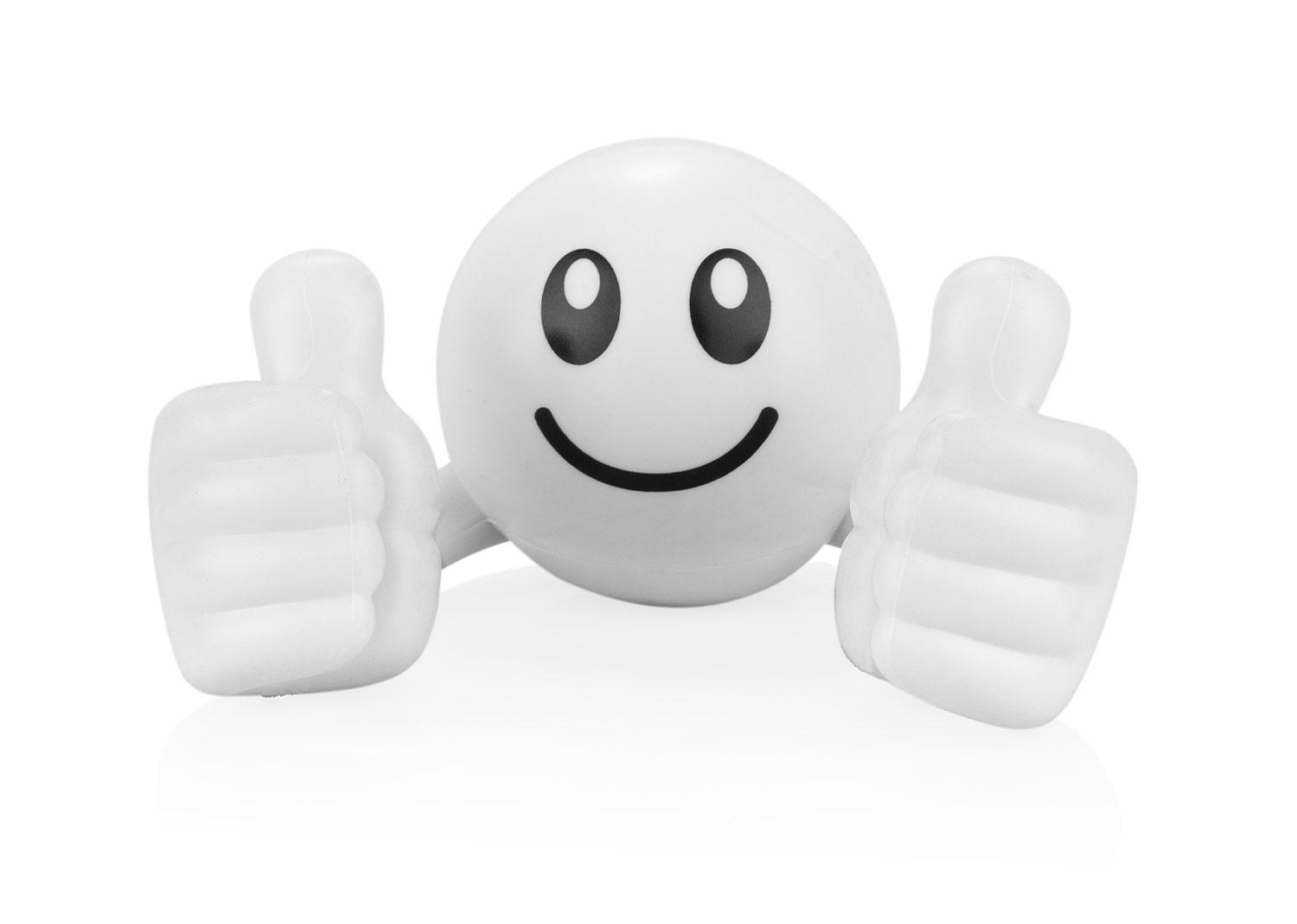 Soporte para moviles happy Blanco front