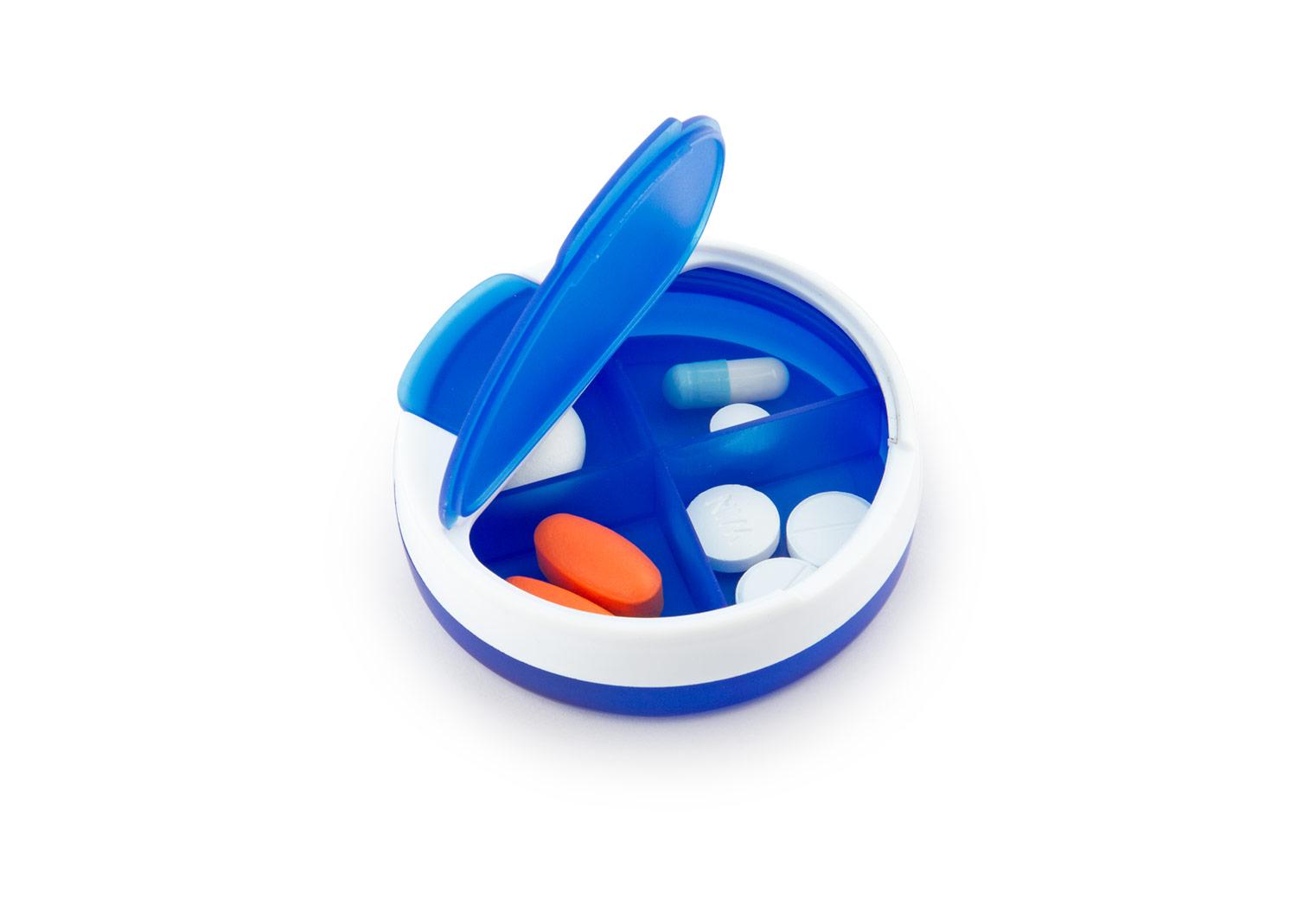 Pastillero rotary Azul Rey front
