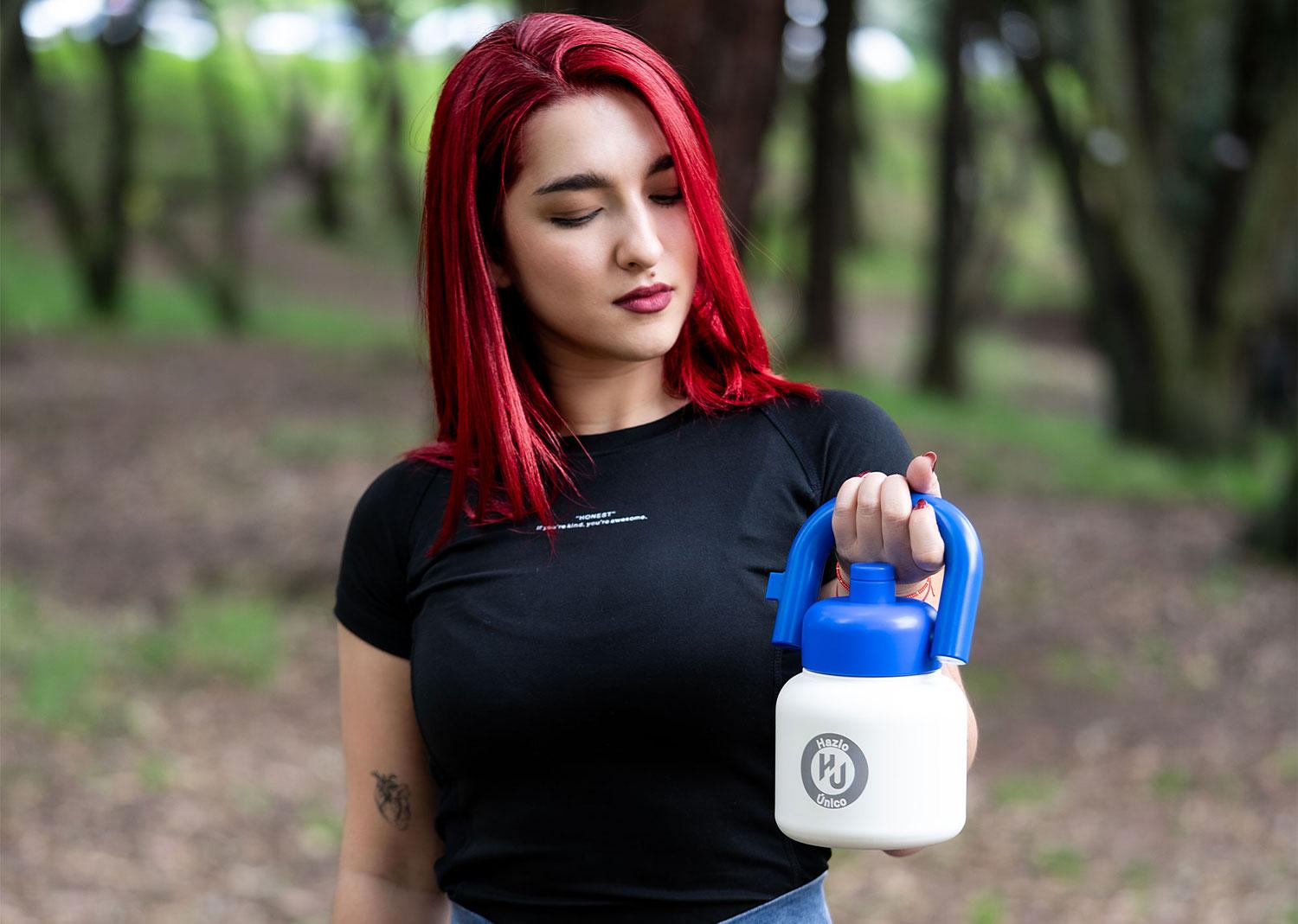 Botella bubble 1000 ml / 34 oz Blanco miniatura 4