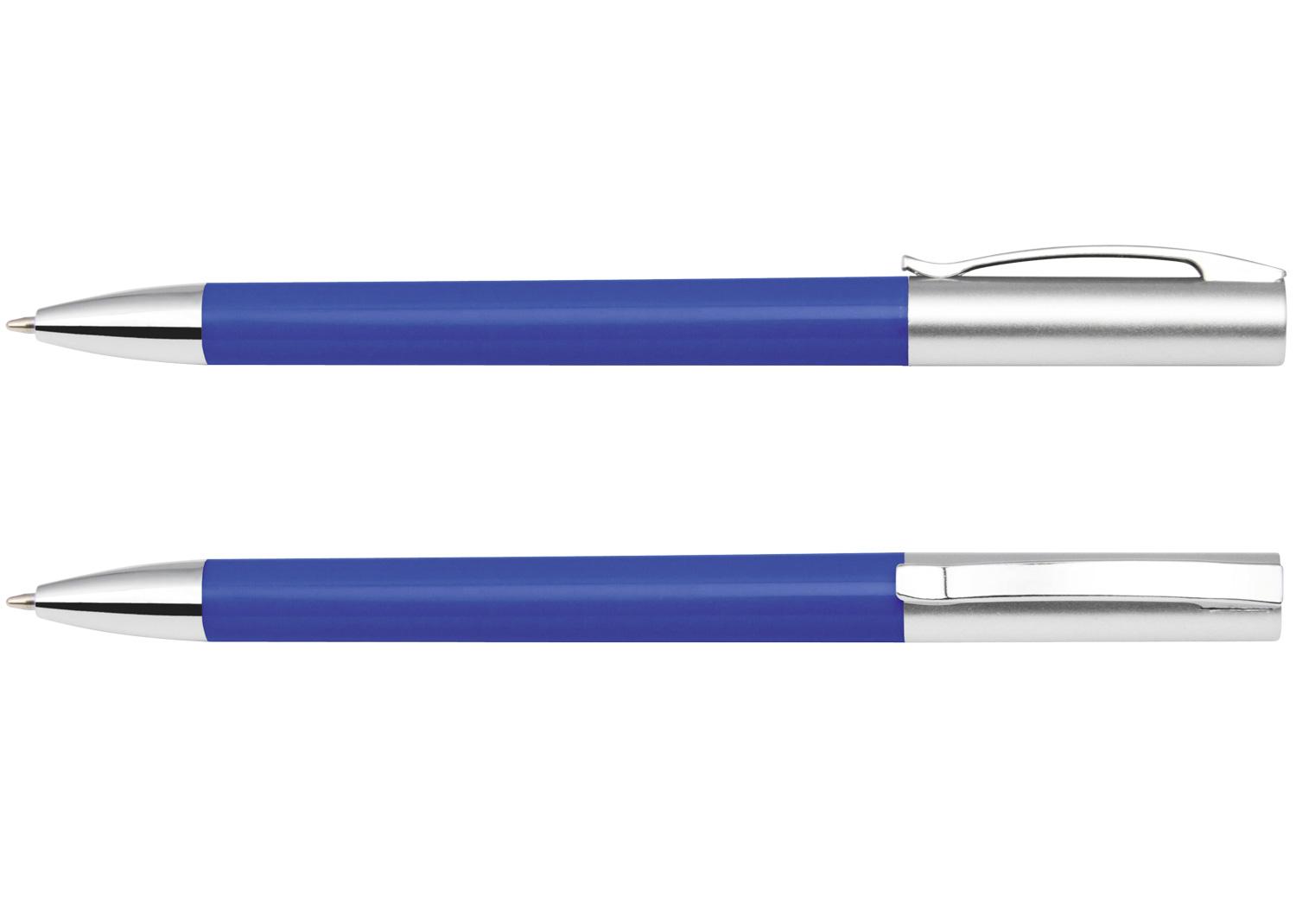 Bolígrafo memphis sólido Azul Rey front