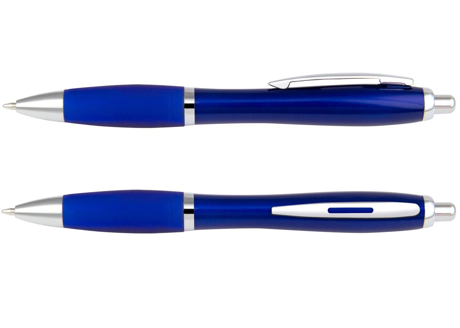 Bolígrafo manchester metalizado Azul Rey front