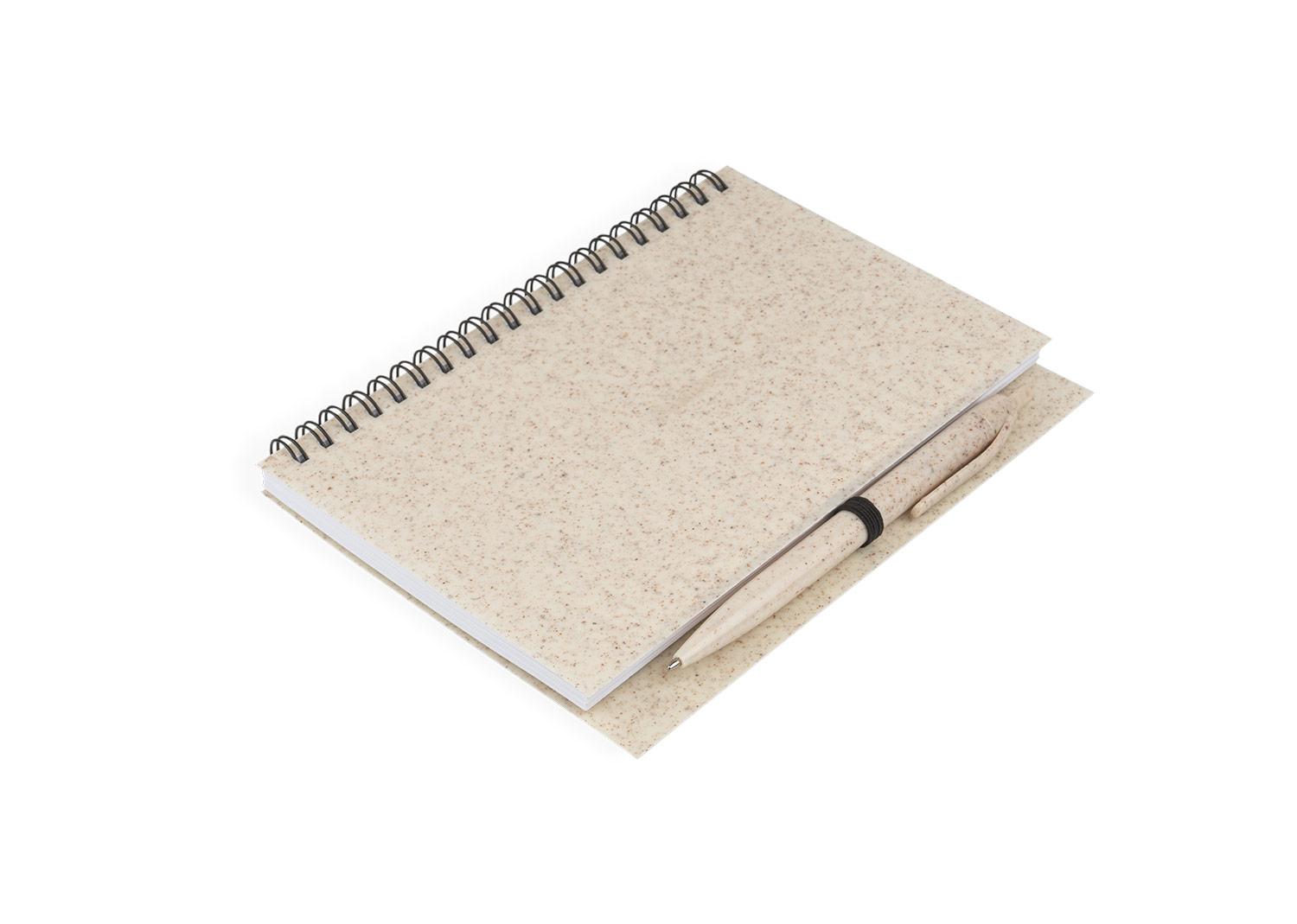 Libreta doodle con bolígrafo Natural front