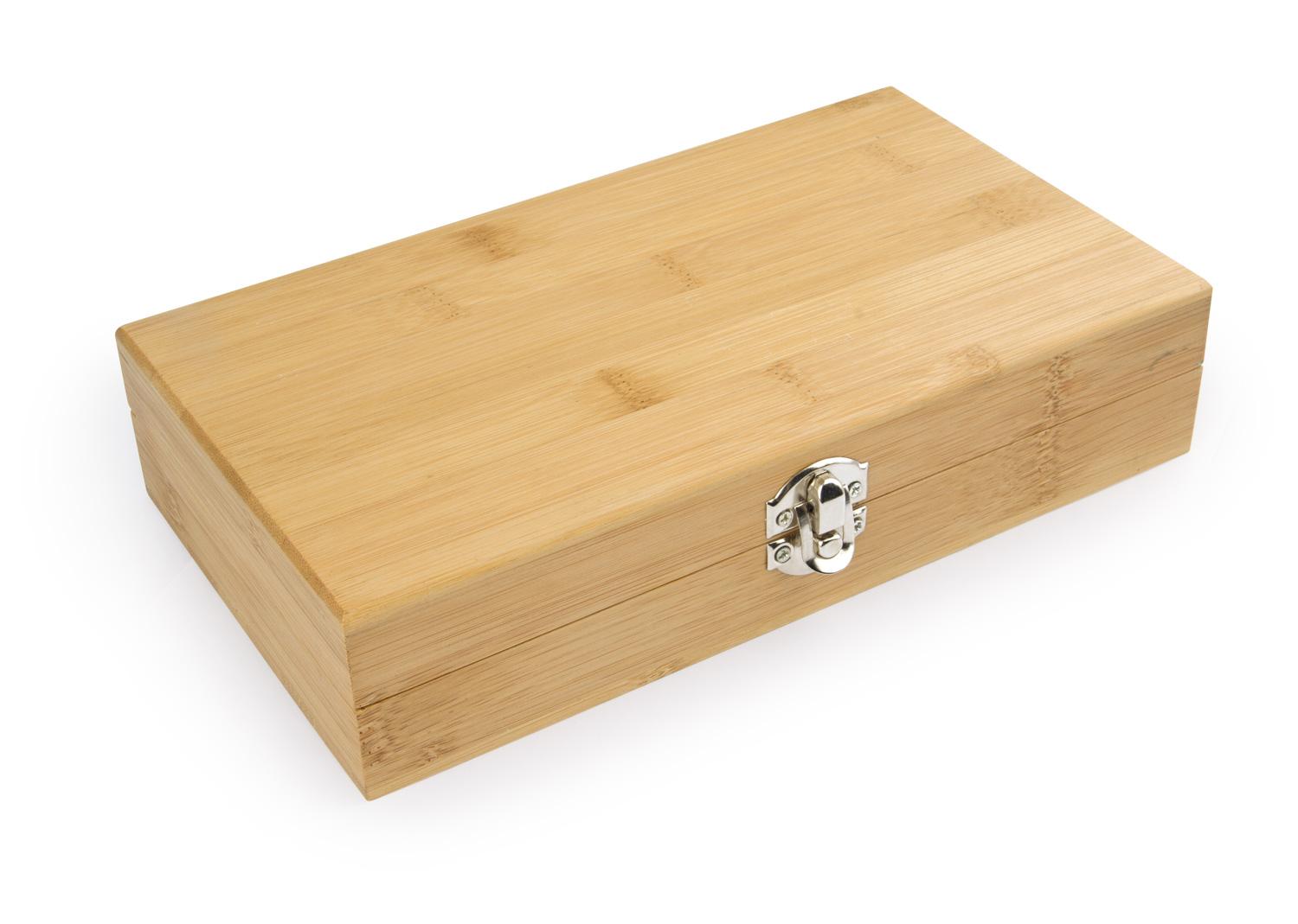 Caja de bambú 4 accesorios Natural miniatura 2