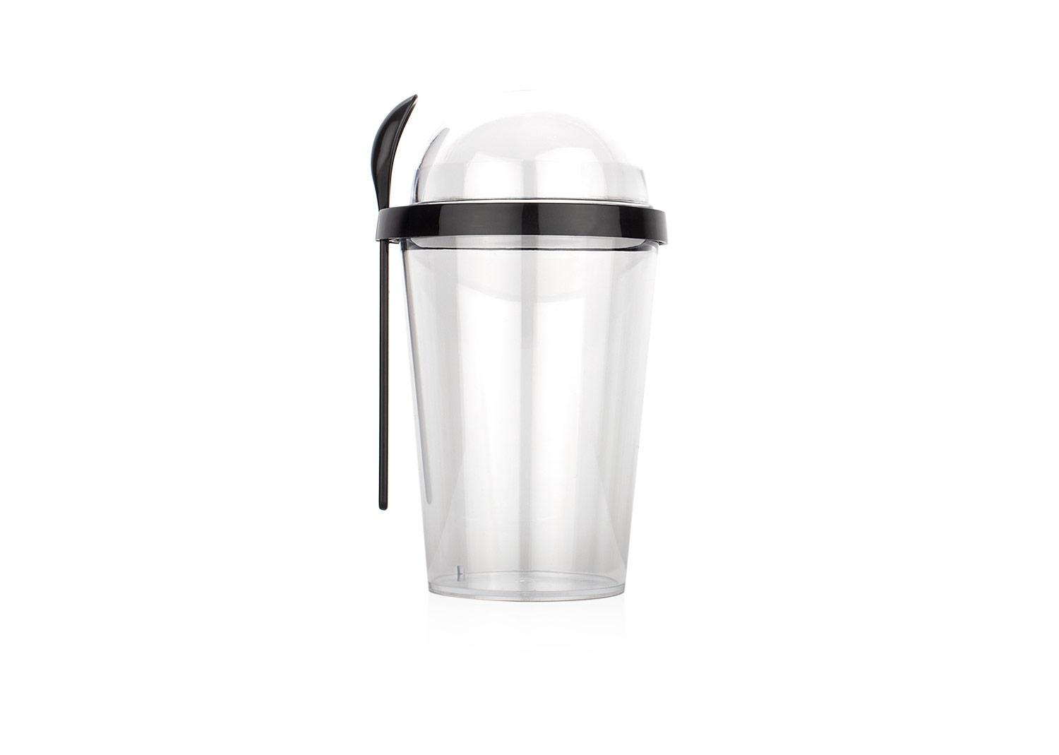 Vaso plastico buck 450 ml / 15 oz Transparente / Negro front
