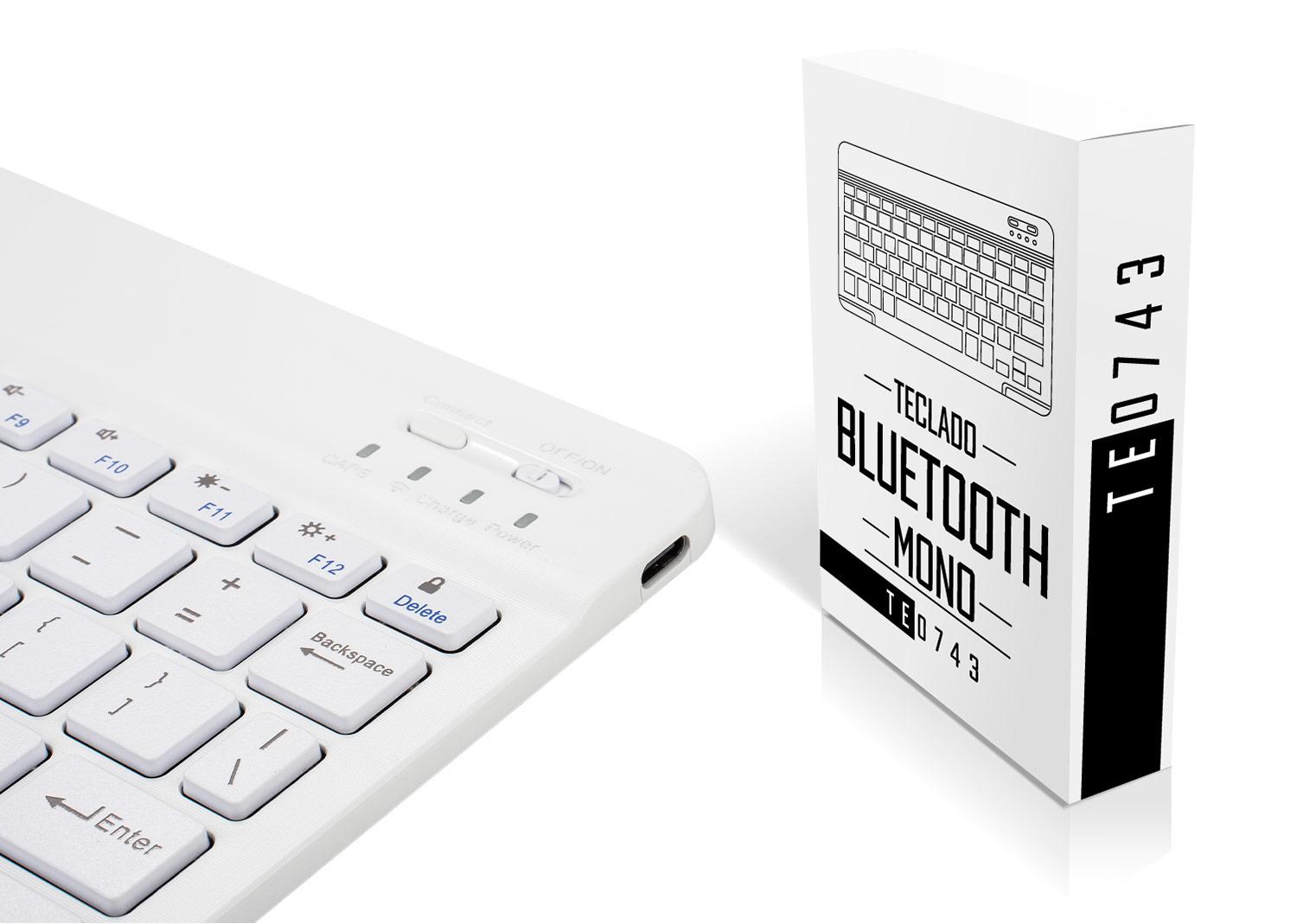 Teclado bluetooth mono Blanco miniatura 4