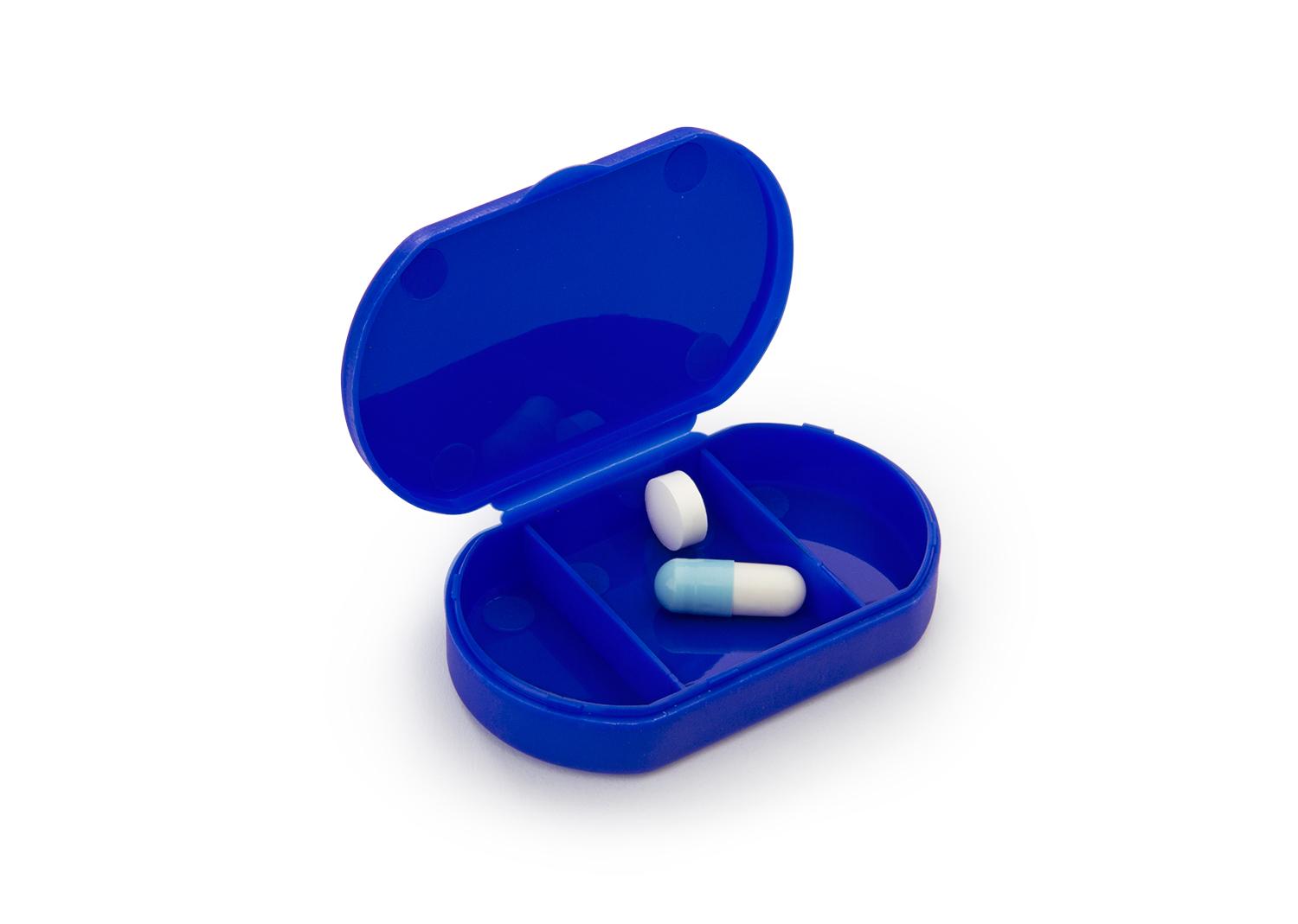 Pastillero oval Azul Rey front