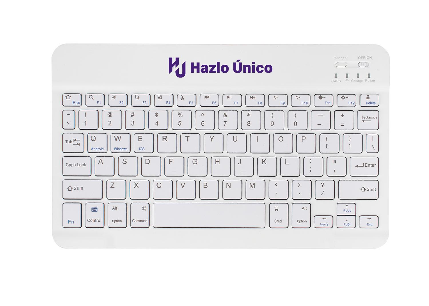 Teclado bluetooth mono Blanco miniatura 3