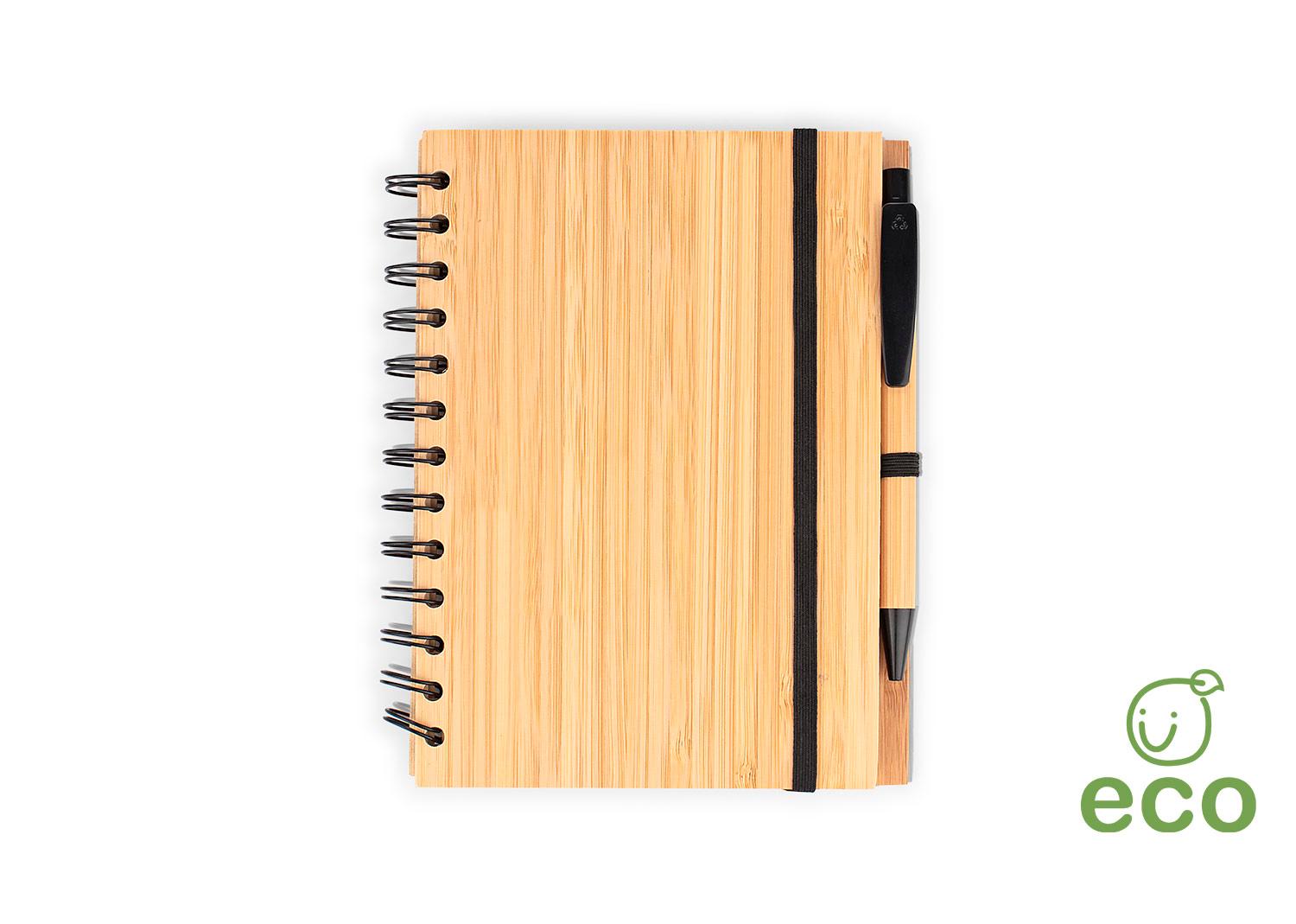 Libreta bambú modern con bolígrafo Bambú miniatura 2