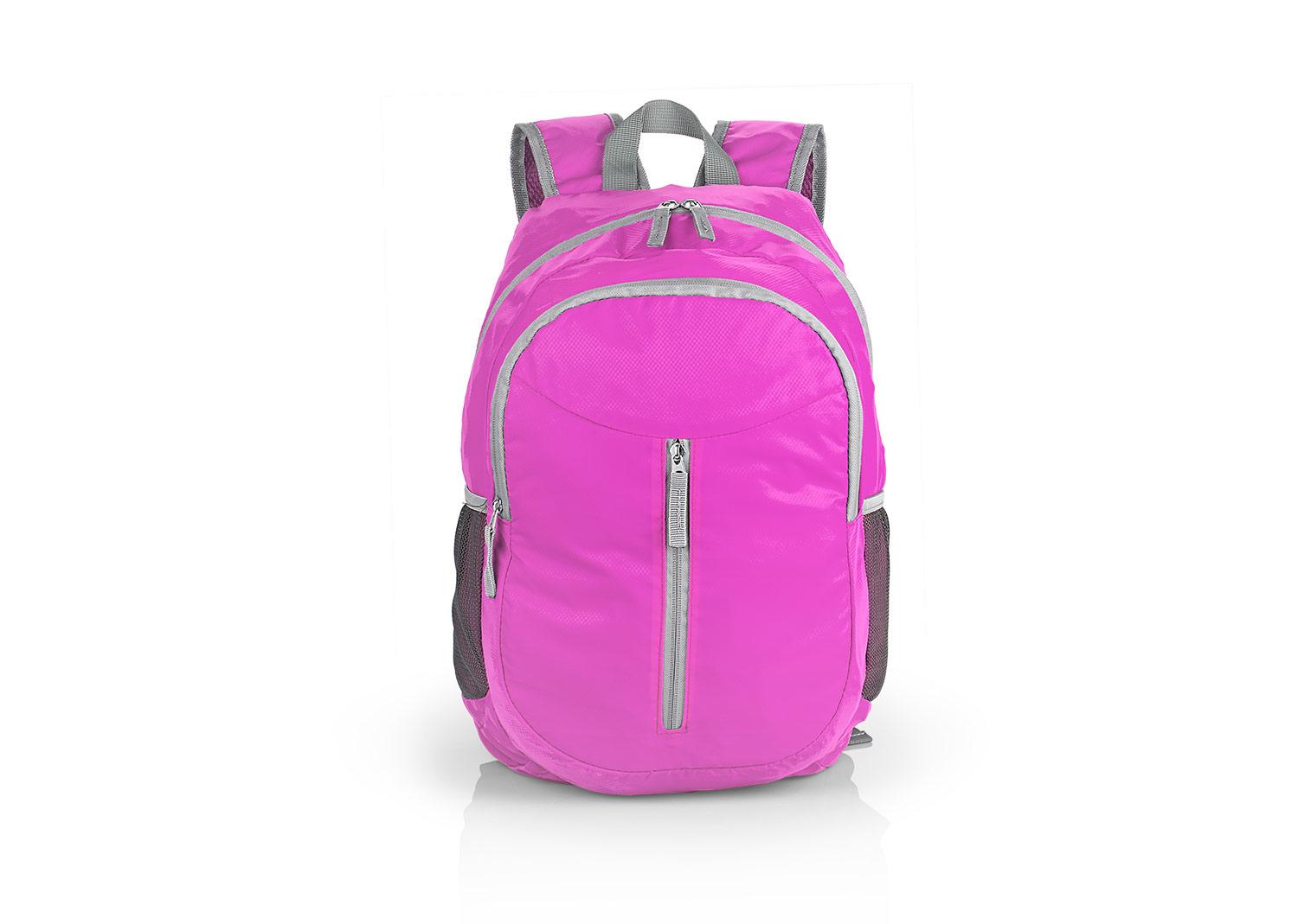 Bolso plegable cleopatra 20 lts. Rosado front
