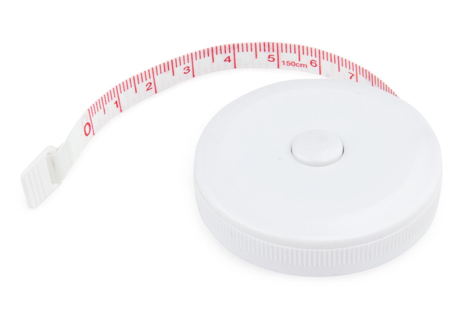 Cinta métrica round plata Blanco front